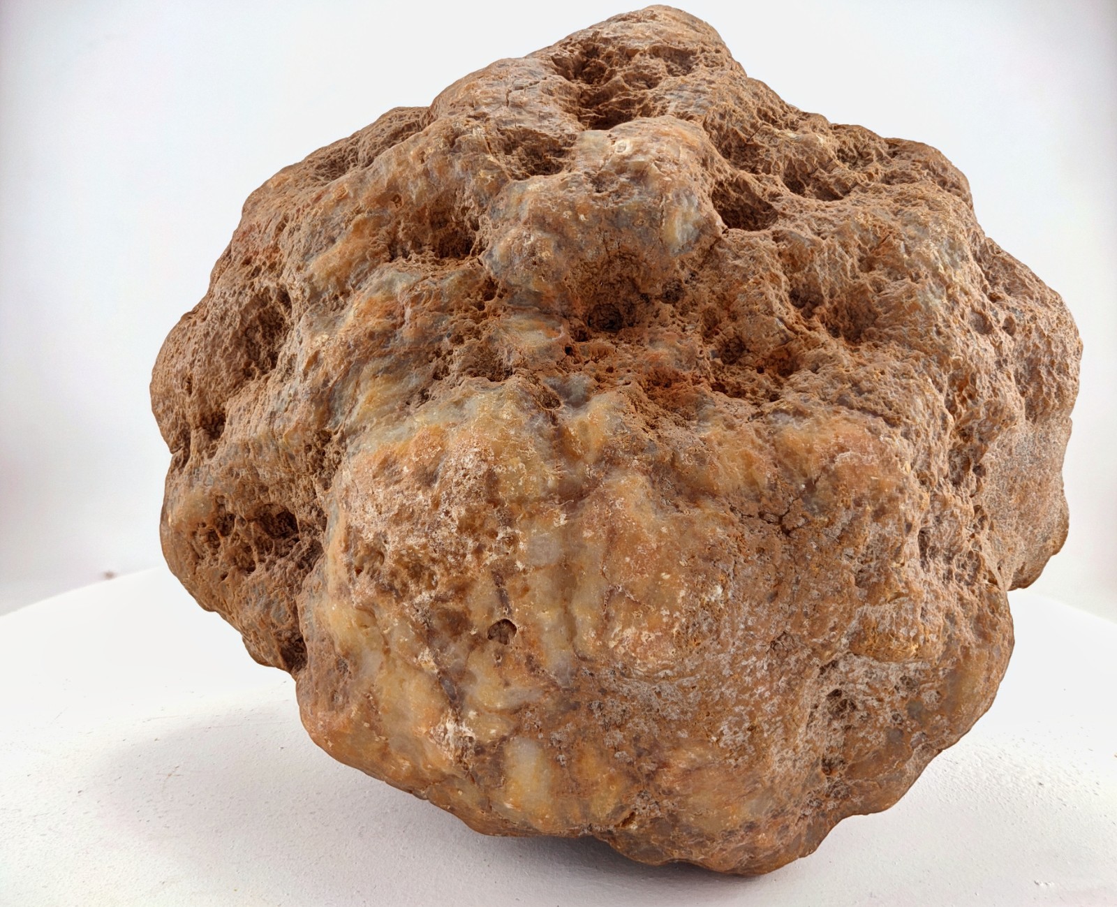 8″ Unopened Geode Nodule Round Bumpy Exterior Kentucky Quartz Crystal 8.4 LB