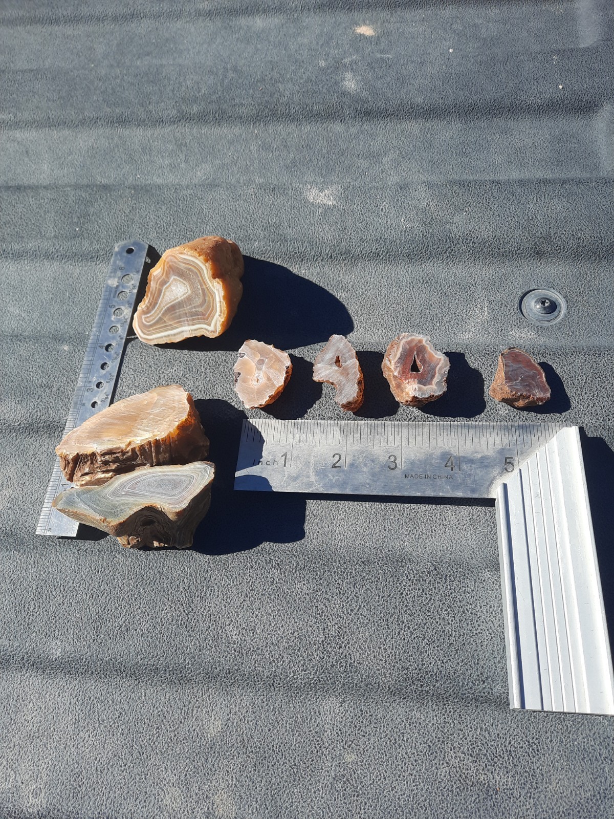 Mixed Agate Lot! Half Nodules Rough! 1 Lb.