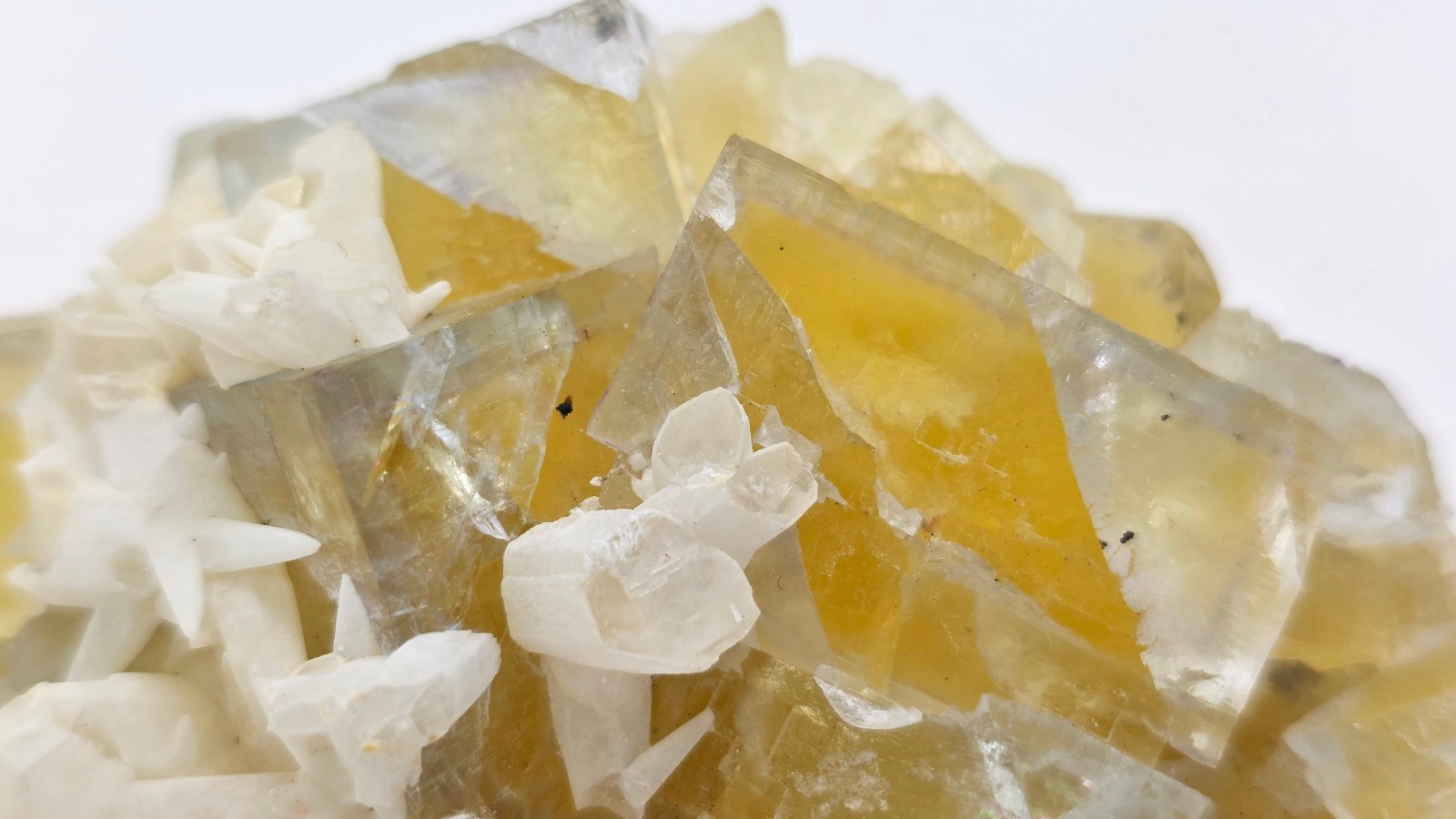 Fluorite with Calcite from Minerva No. 1 Mine, Cave-in-Rock, Illinois