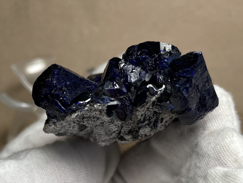 ~ 3 3/8” high x 1 3/4” x 7/8”, AZURITE, Milpillas Mine, Mexico