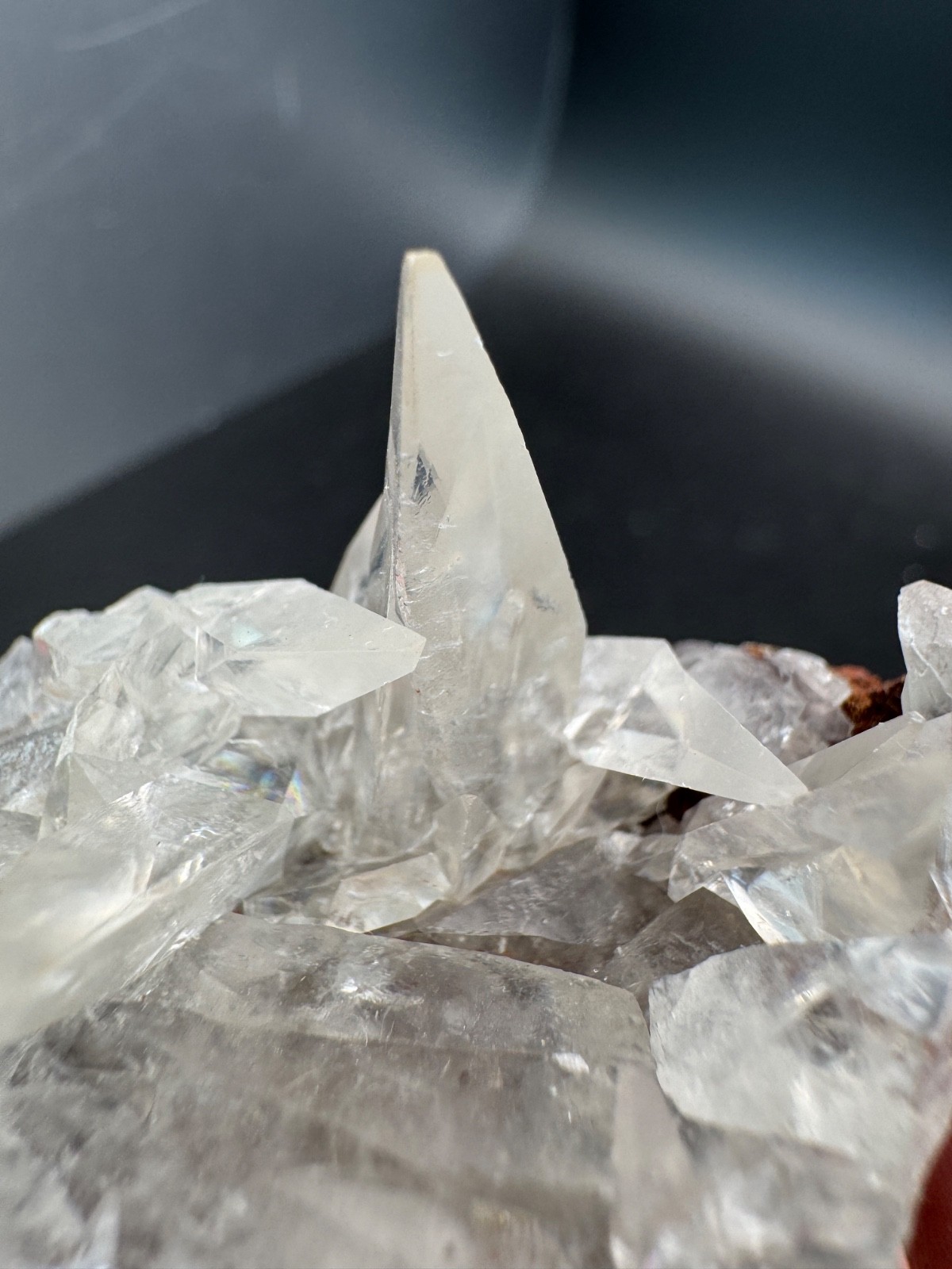 6223 High Quality Sharp, Clear Calcite Cluster Ojuela Mine, Durango MX 58g