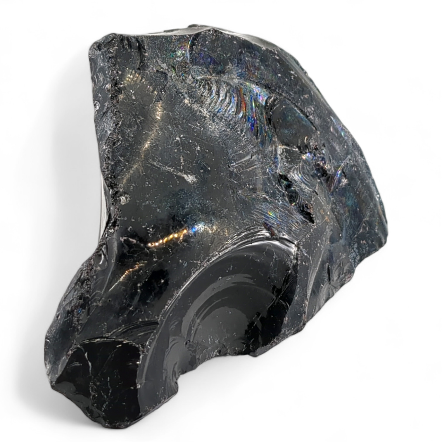Black Art Glass Cullet Opaque Slag Glass #4XL33