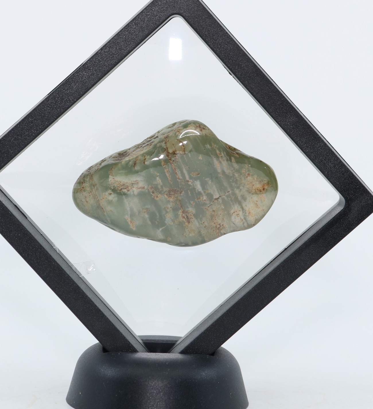 Beautiful Natural Jade Vitim River-tumbled Siberia Russia 63g COA 7039