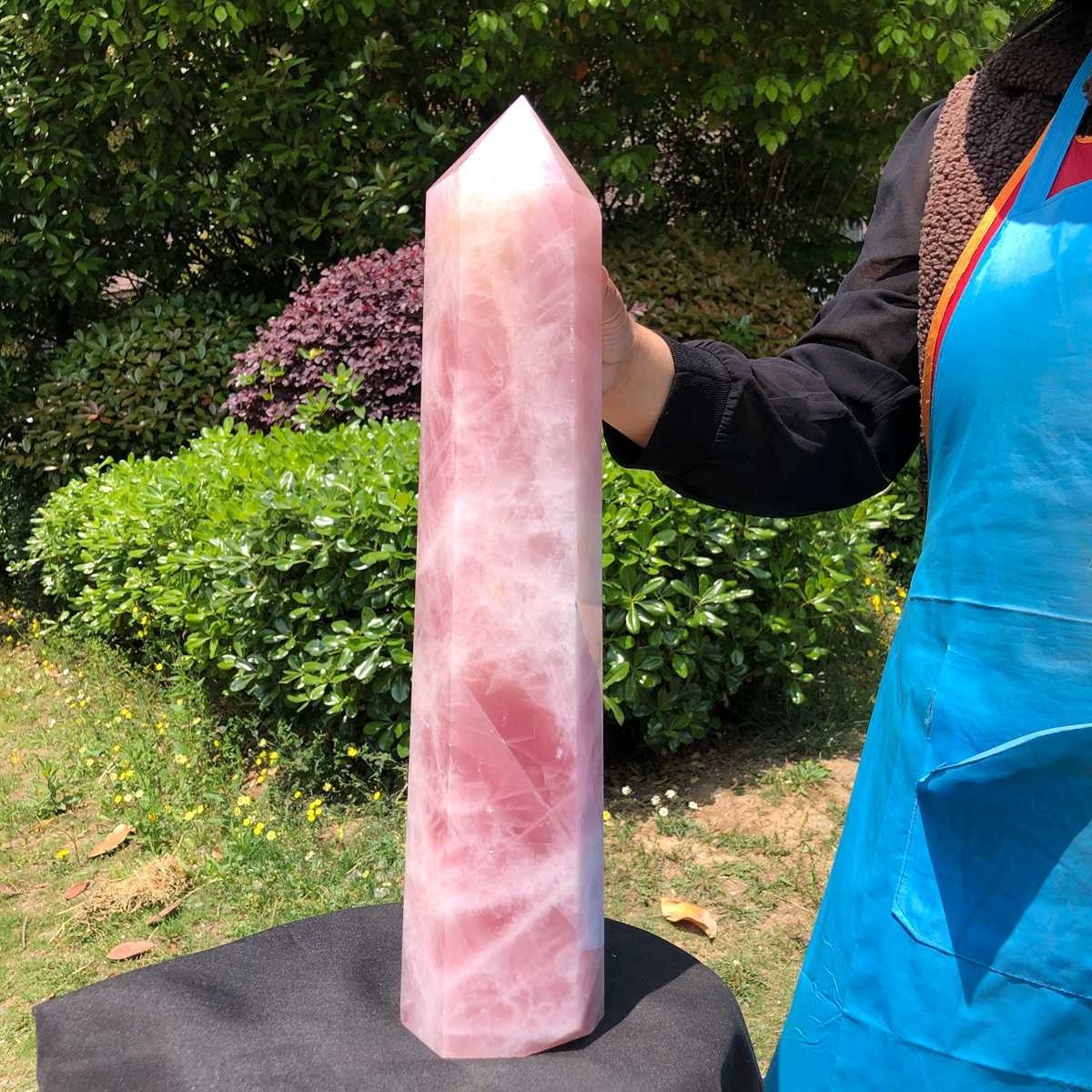 14.52LB Large Natural Powder Crystal Column Wand Obelisk Mineral Healing 5051
