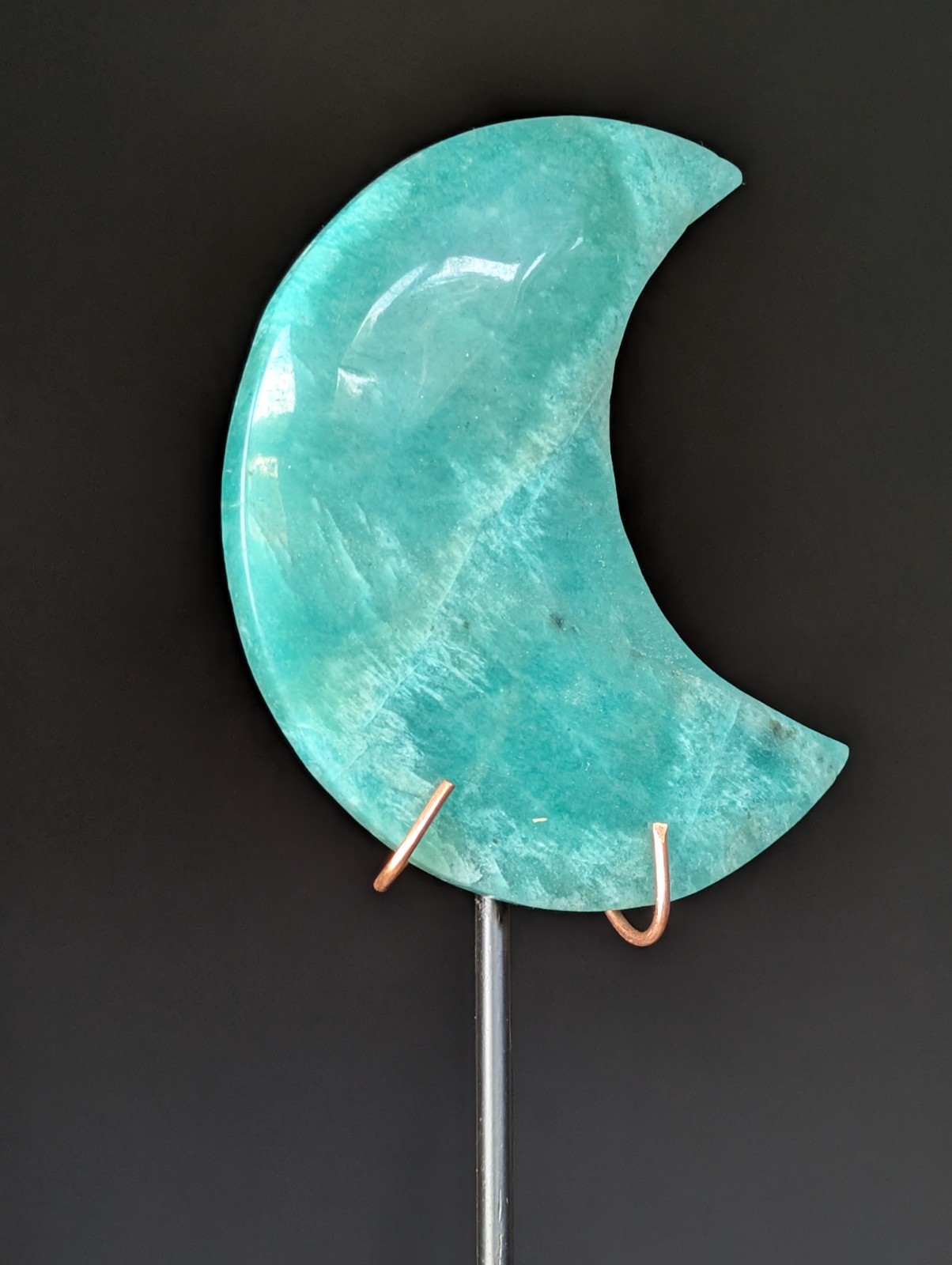 Amazonite Moon Carving Crystal Gemstone Healing