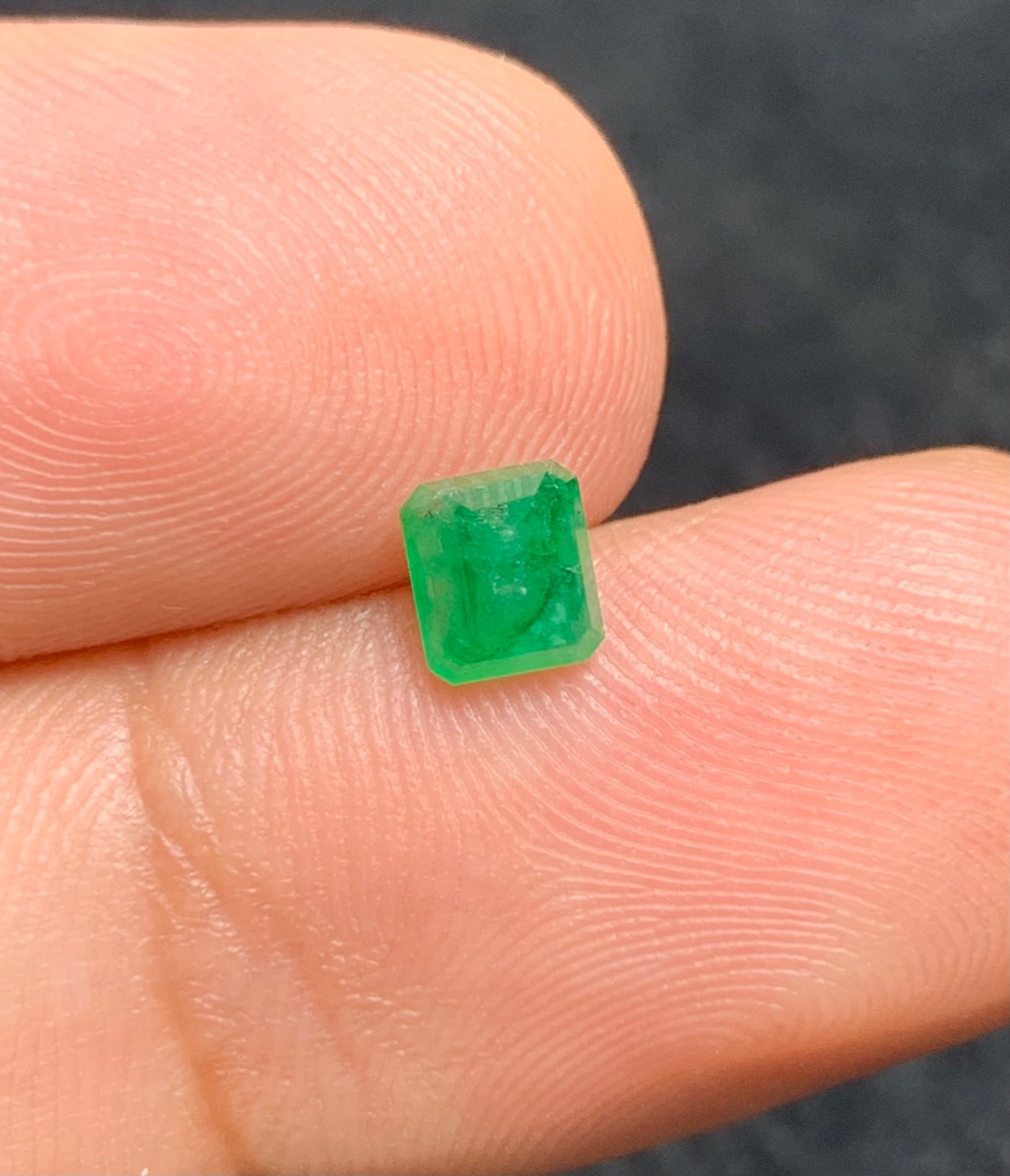 0.60 Ct Natural Faceted Emerald Loose Gemstone from Pakistan.