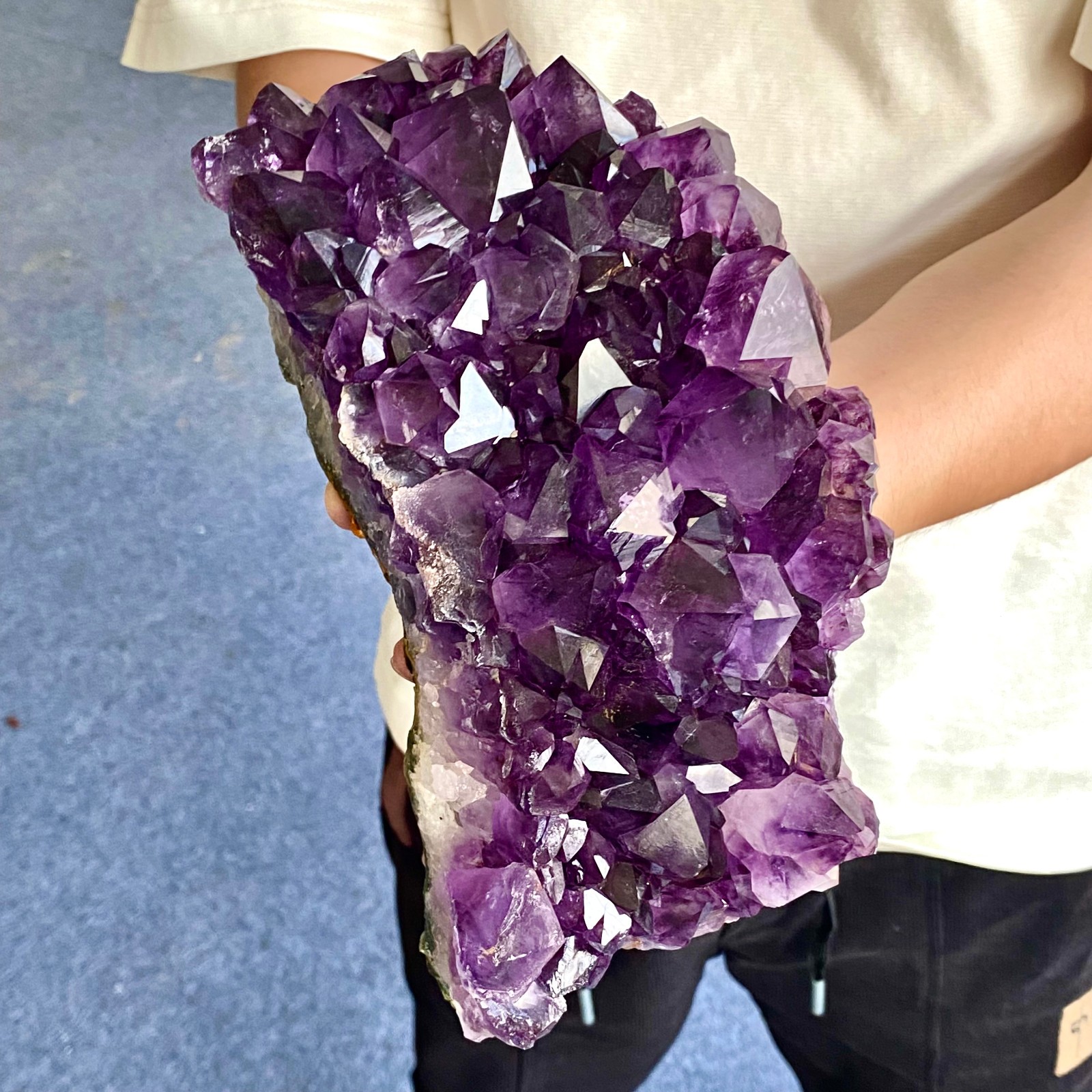 6.38LB Large Natural Amethyst geode quartz cluster crystal specimen Healing.