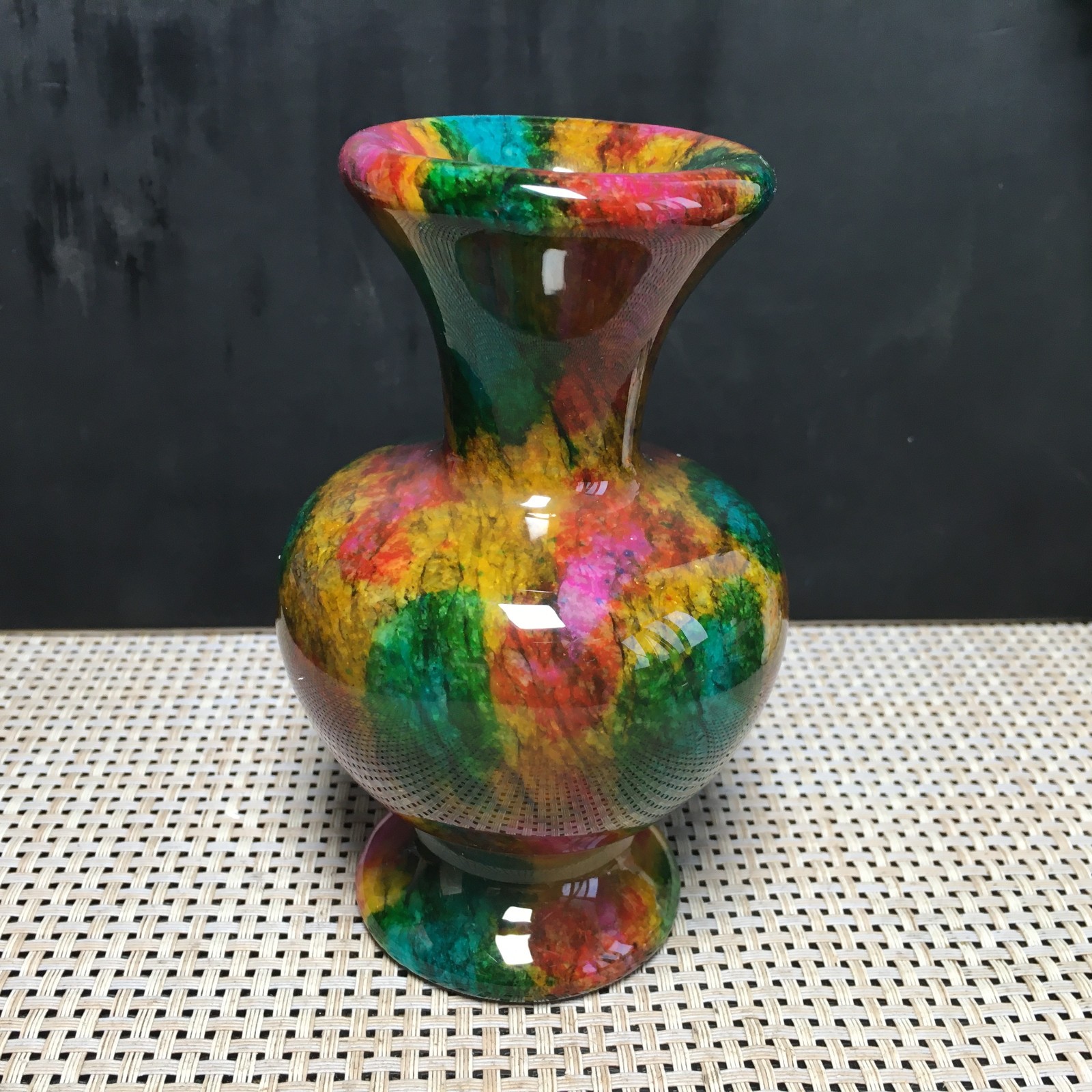 830g Natural “Seven Colors Jade” vase specimen -Taiwan China 05