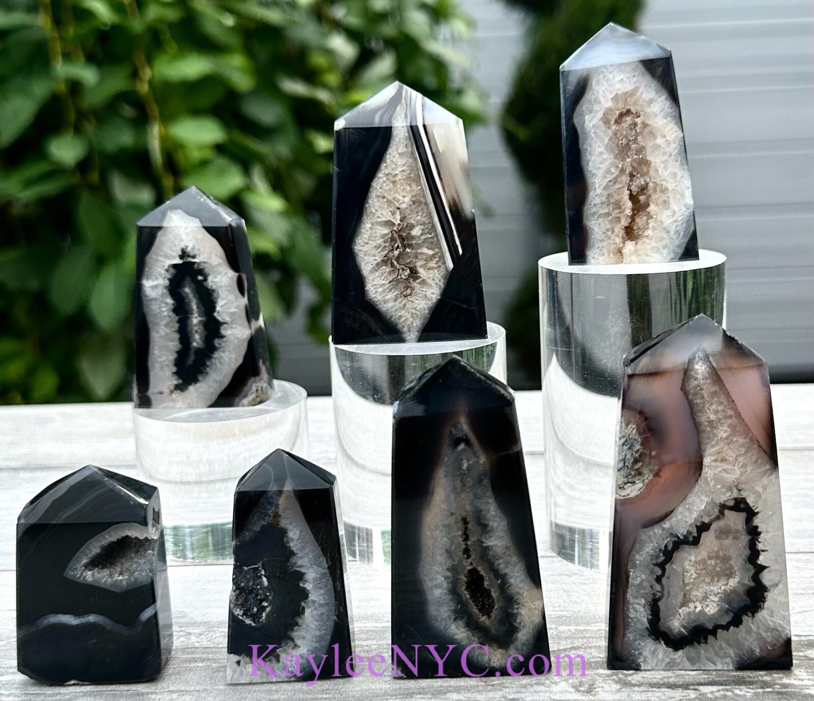 Wholesale Lot 1 Lb Natural Black Onyx Obelisk Tower Point Crystal
