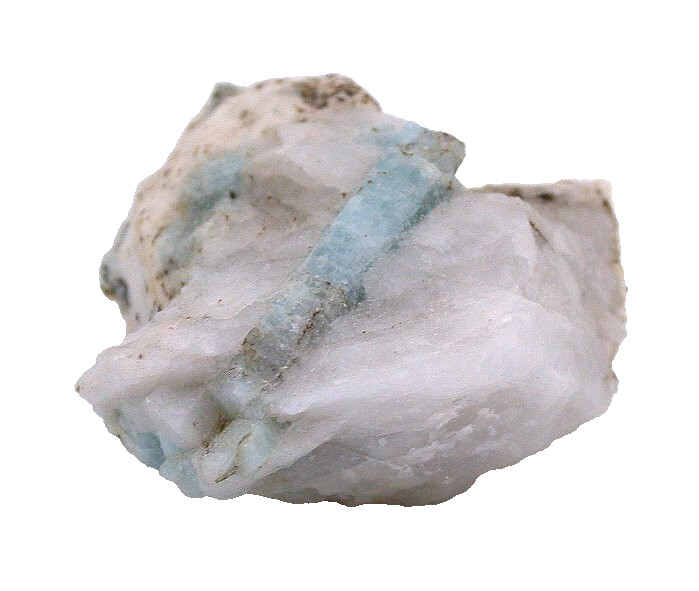 1 3/5 x 1 2/5 Inch Aquamarine Crystal In Host Rock Gemstone Specimen CS501/52725