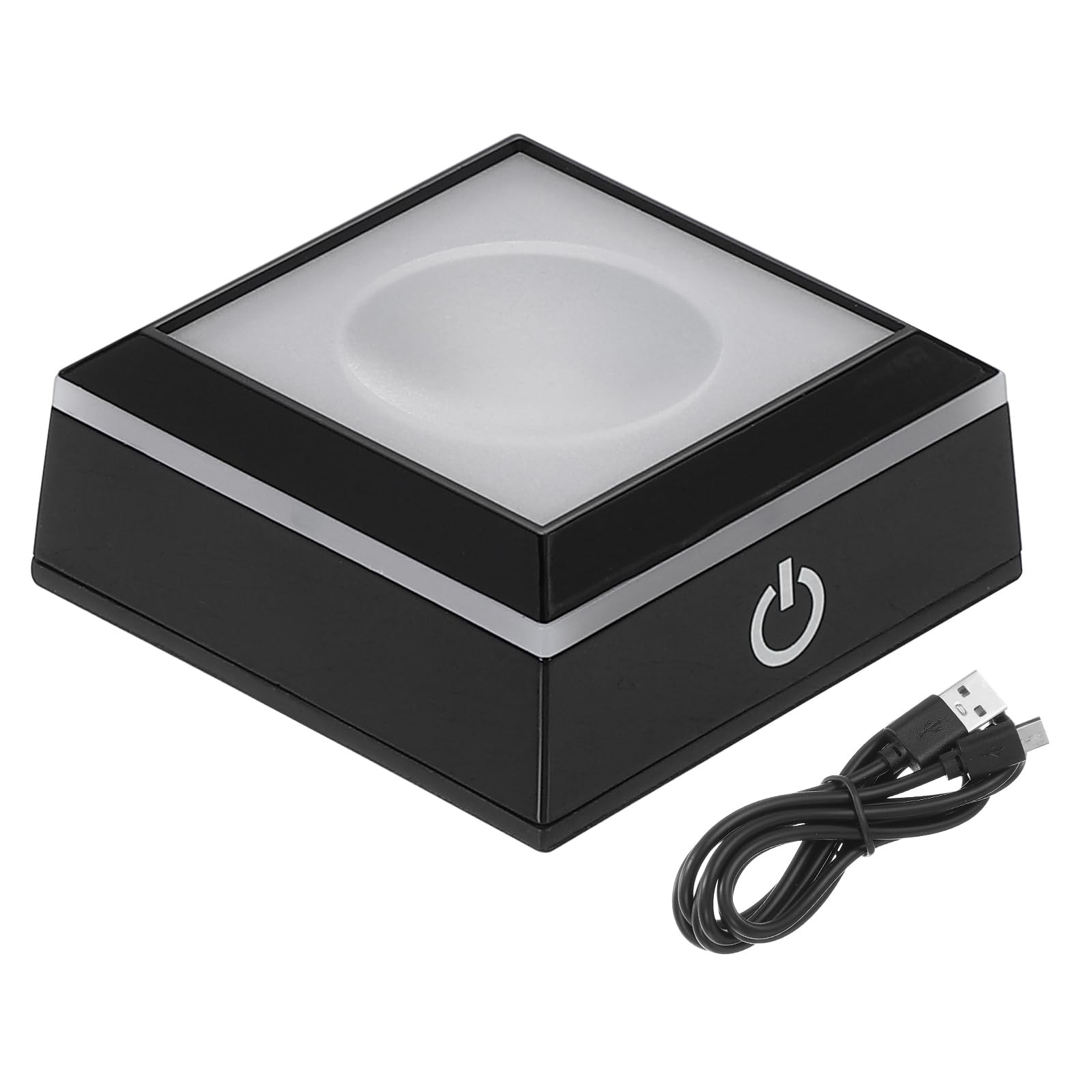 LED Light Base Non-Slip Square Display Stand, LED 6 Lighting Mode Multicolor …