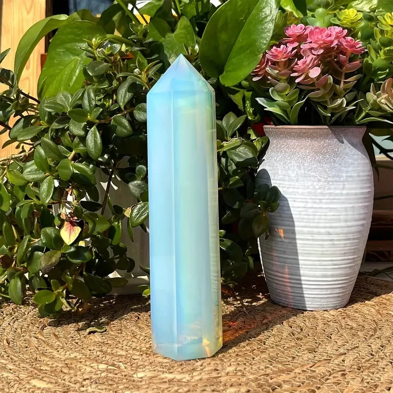 Natural Opal Healing Crystal Tower Point Wands Obelisk Reiki Mineral Specimens