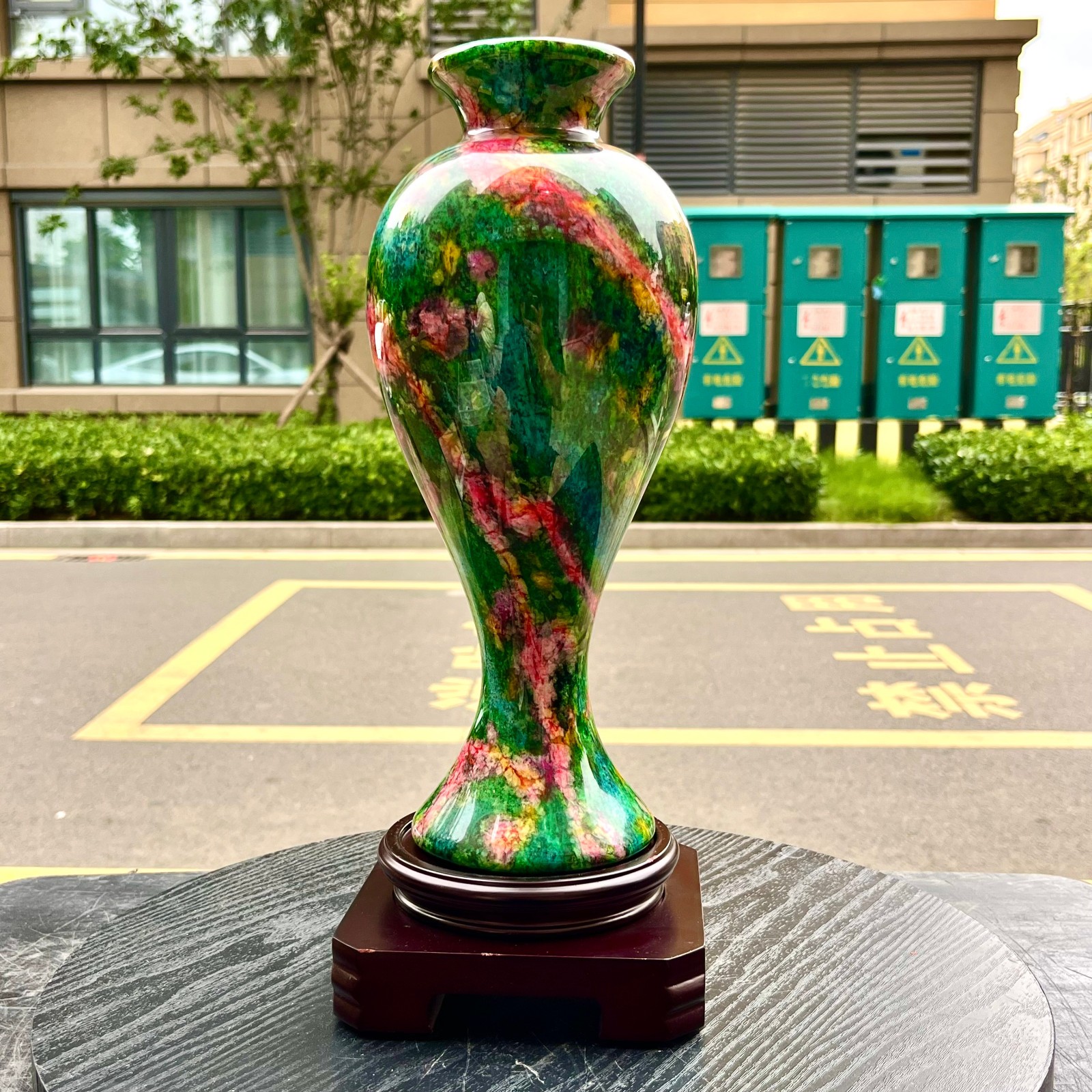 4.64LB Natural “Seven Colors Jade” vase specimen -Taiwan China