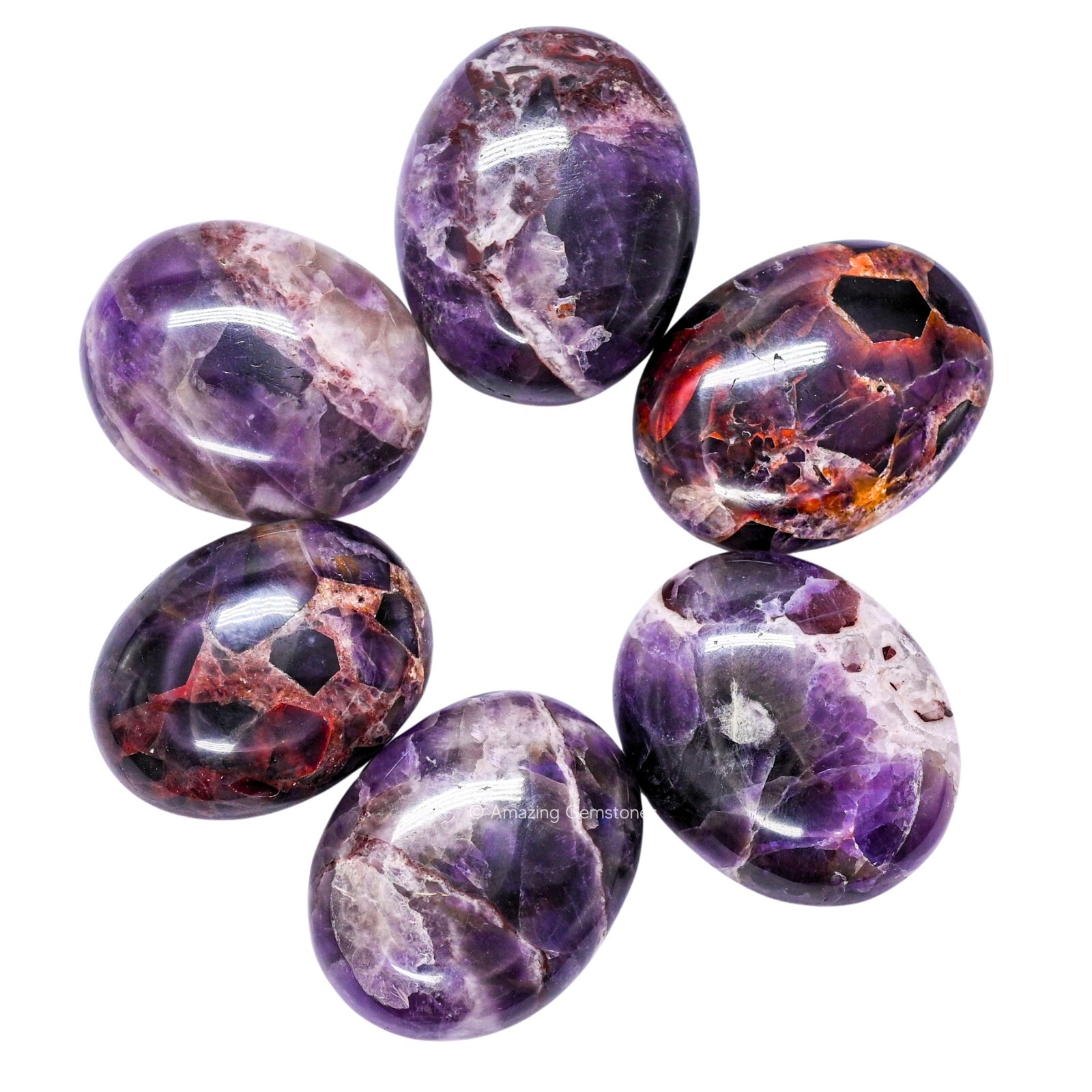 Dreamy Amethyst Crystal Palm Stone