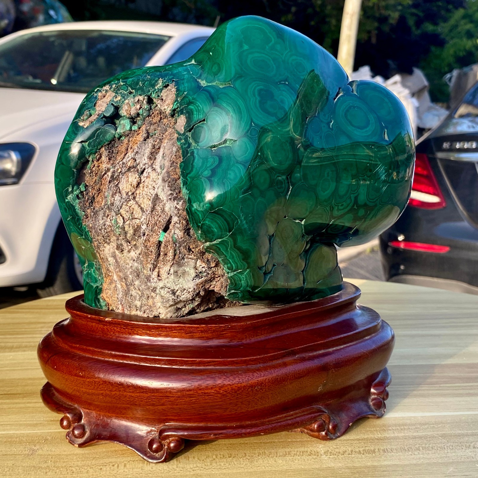18.93LB Natural Polished Malachite Mineral freeform specimen Reiki Stone