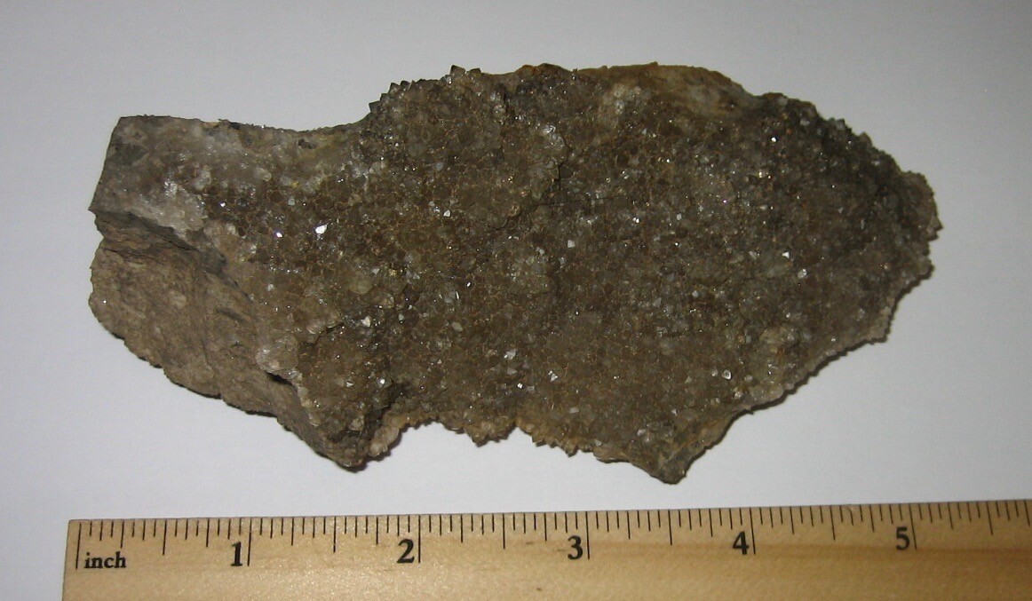 5.25″ x 2.25″ DRUSY HERKIMER DIAMOND QUARTZ CRYSTAL CLUSTER NEW YORK ~ 263.7g *A