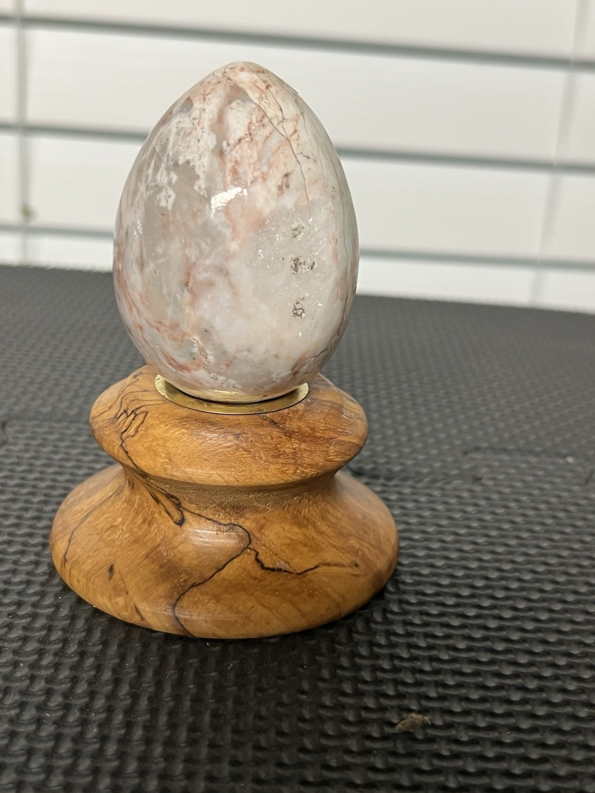Polished Marble Stone Egg. 2 1/2 in High, 1 1/2in Wide. Preowned.