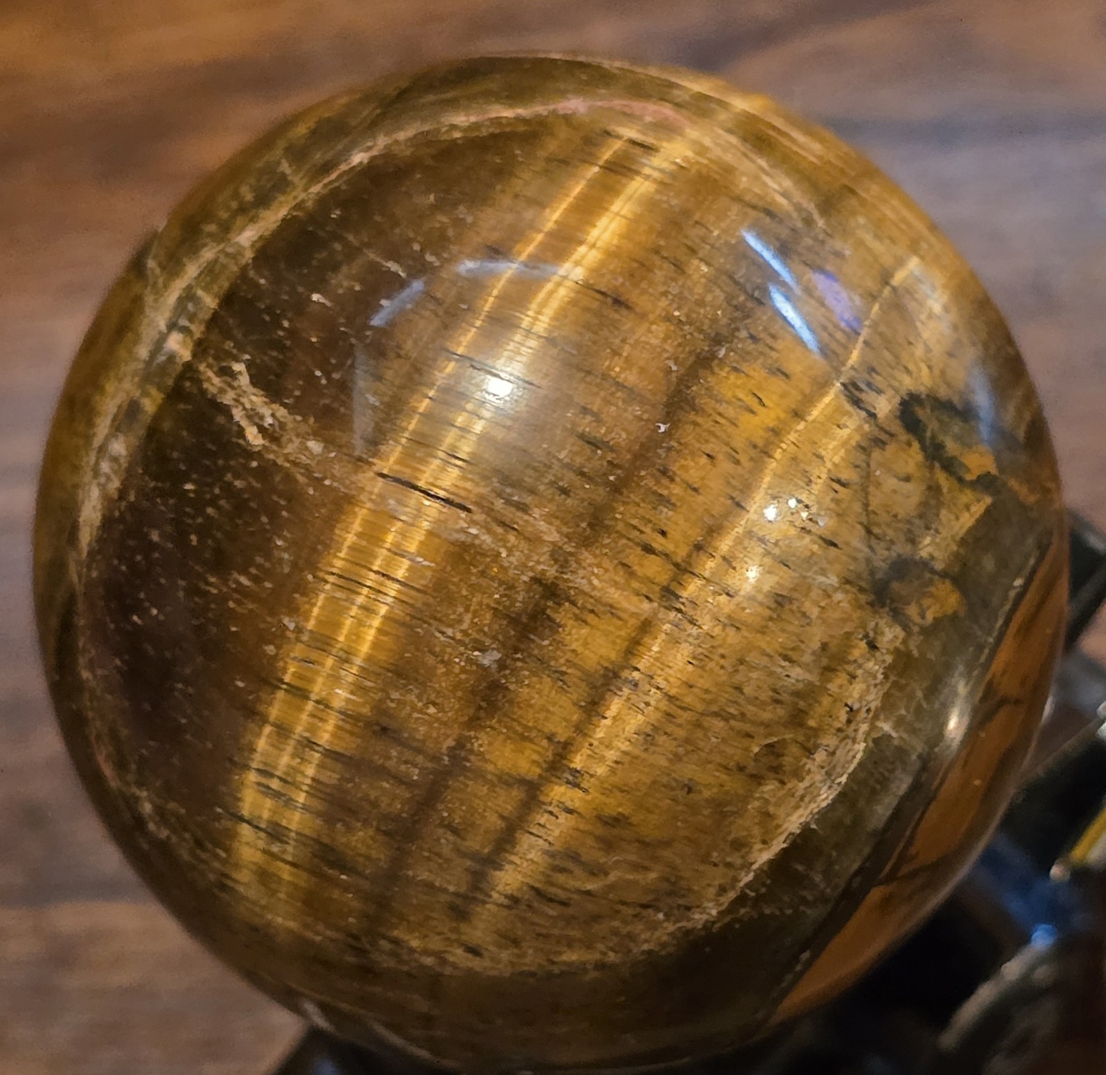 2” Polished Marble Granite Stone Ball Sphere Orb Brown Cream Paperweight