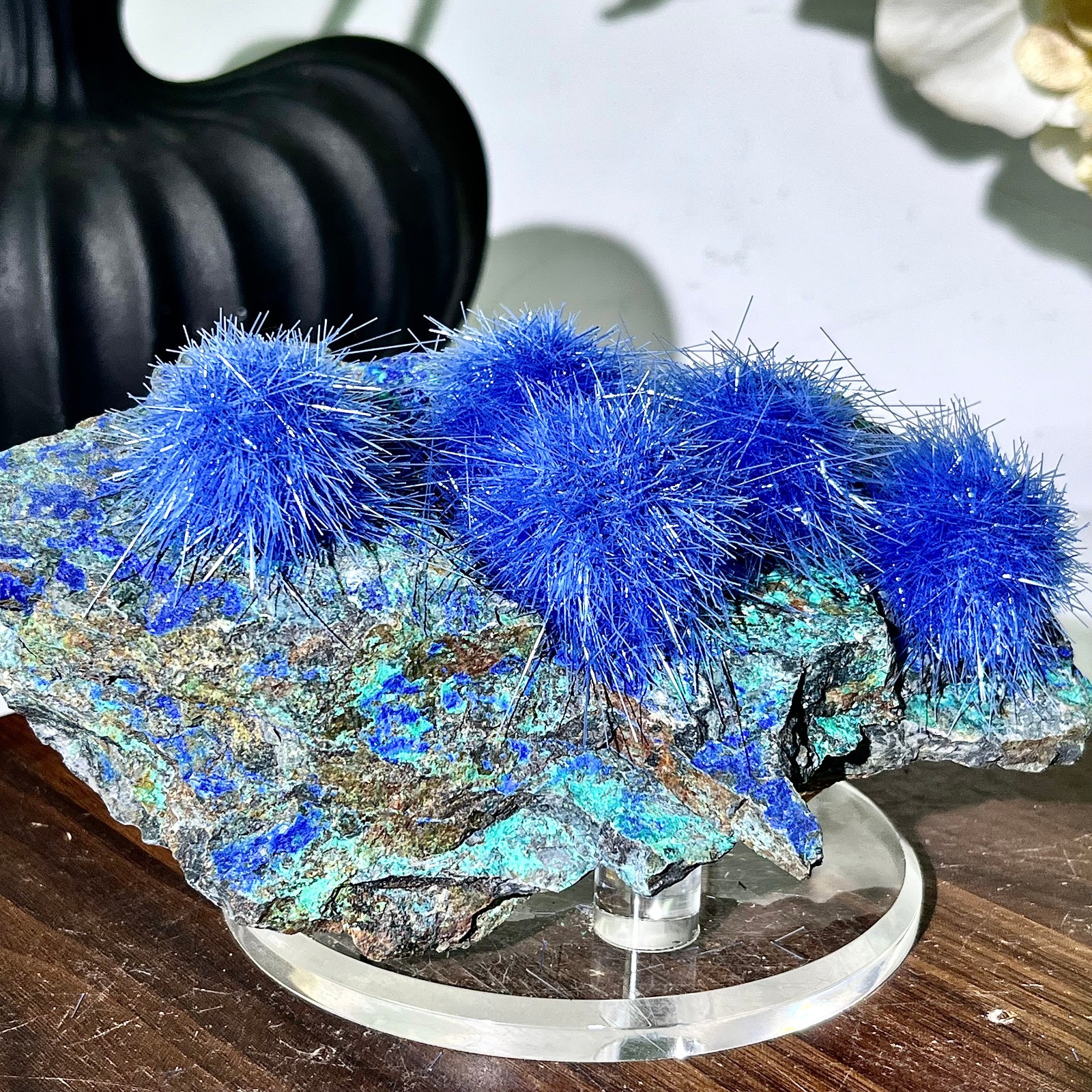 1.69LB Blue Natural Goethite Crystal Quartz Energy Ore Healing Mineral Specimen
