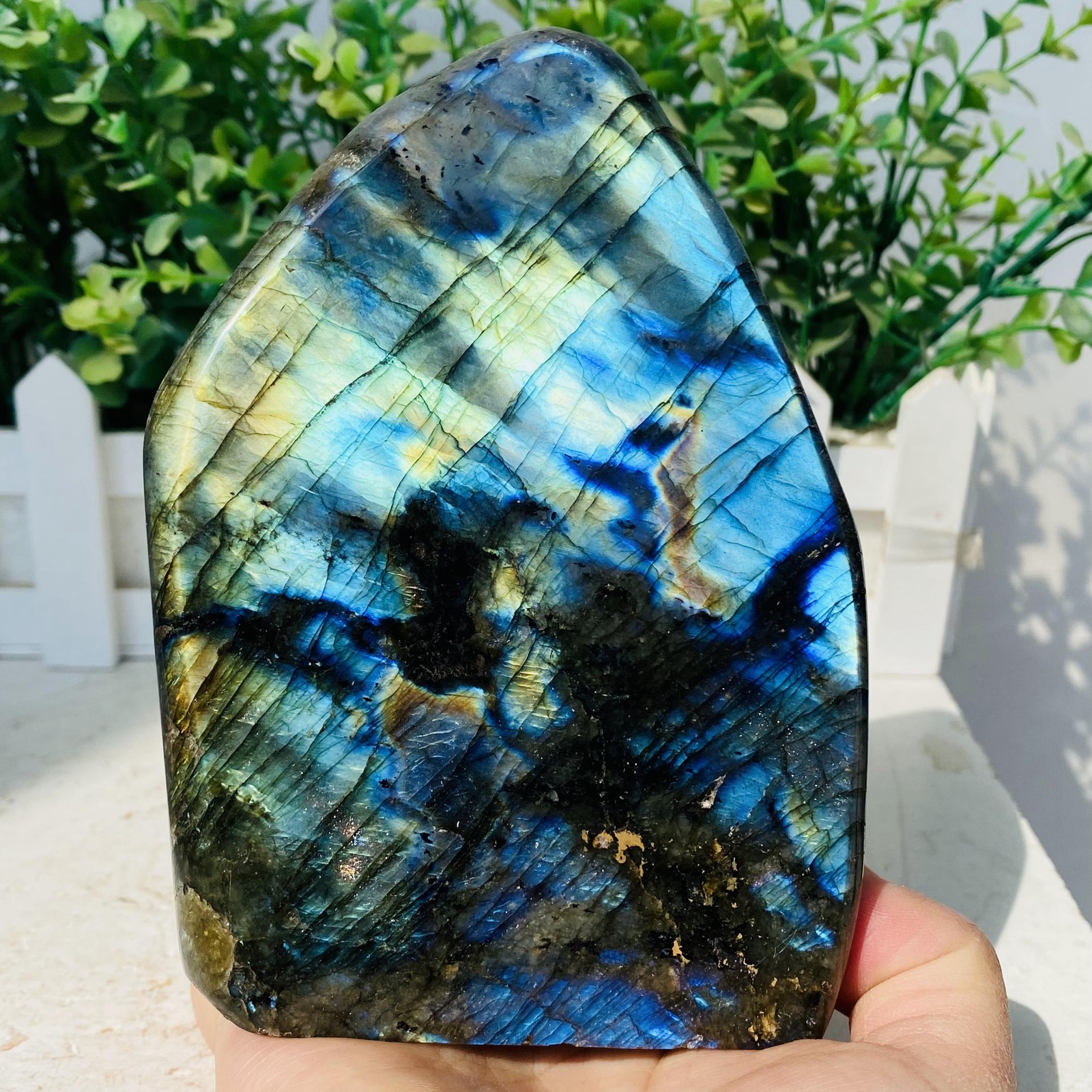 Natural Purple Labradorite Quartz Crystal Freeform Mineral Specimen 940g