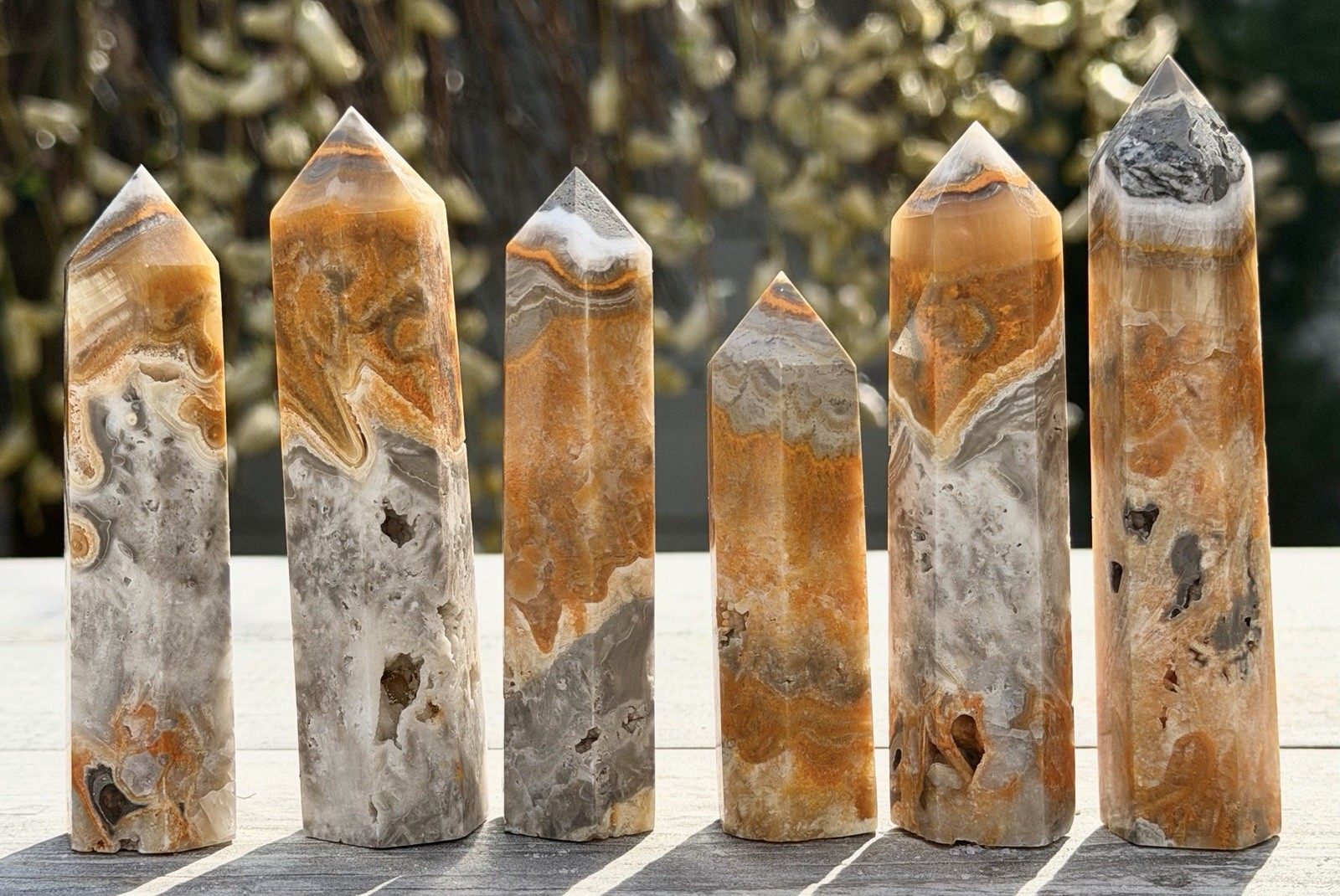 Wholesale 1 Lb Natural Bumblebee Jasper Tower Obelisk Point Crystal Healing