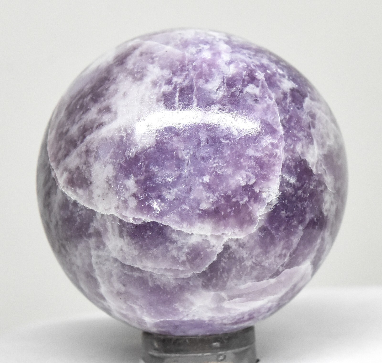 43mm Purple Lilac Lepidolite Sphere Polished Natural Crystal Mineral Ball Brazil