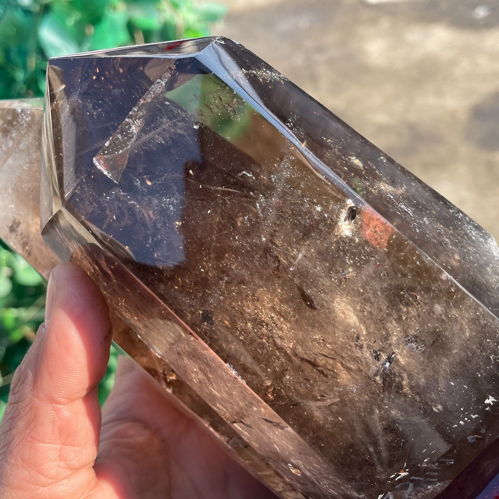 All 4.5LB Natural Smoky Quartz Obelisk Crystal Double Point Healing C2630