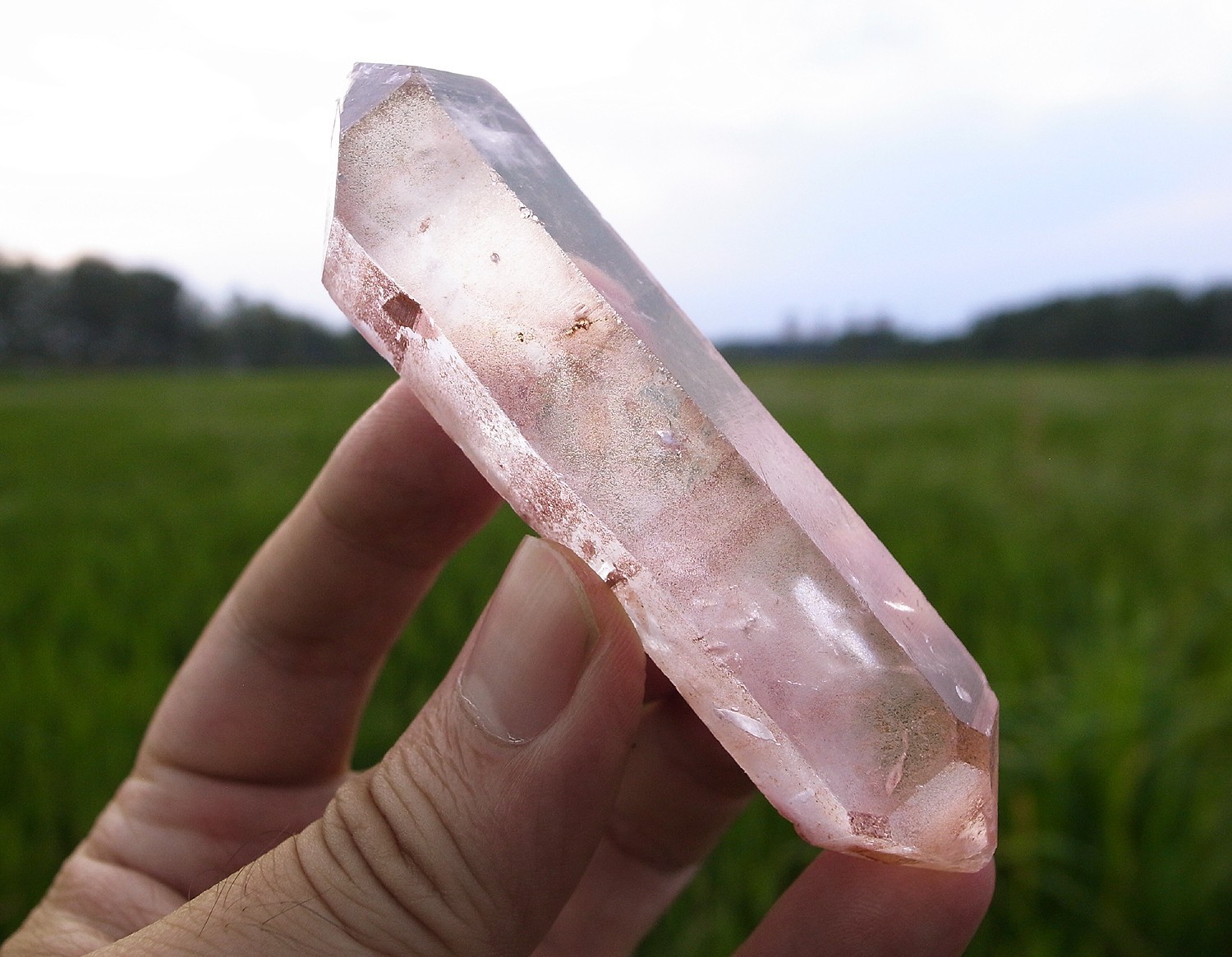 Manifestations!! Delicate PINK LEMURIAN QUARTZ + MASTER DT CRYSTAL+NATURAL VERY