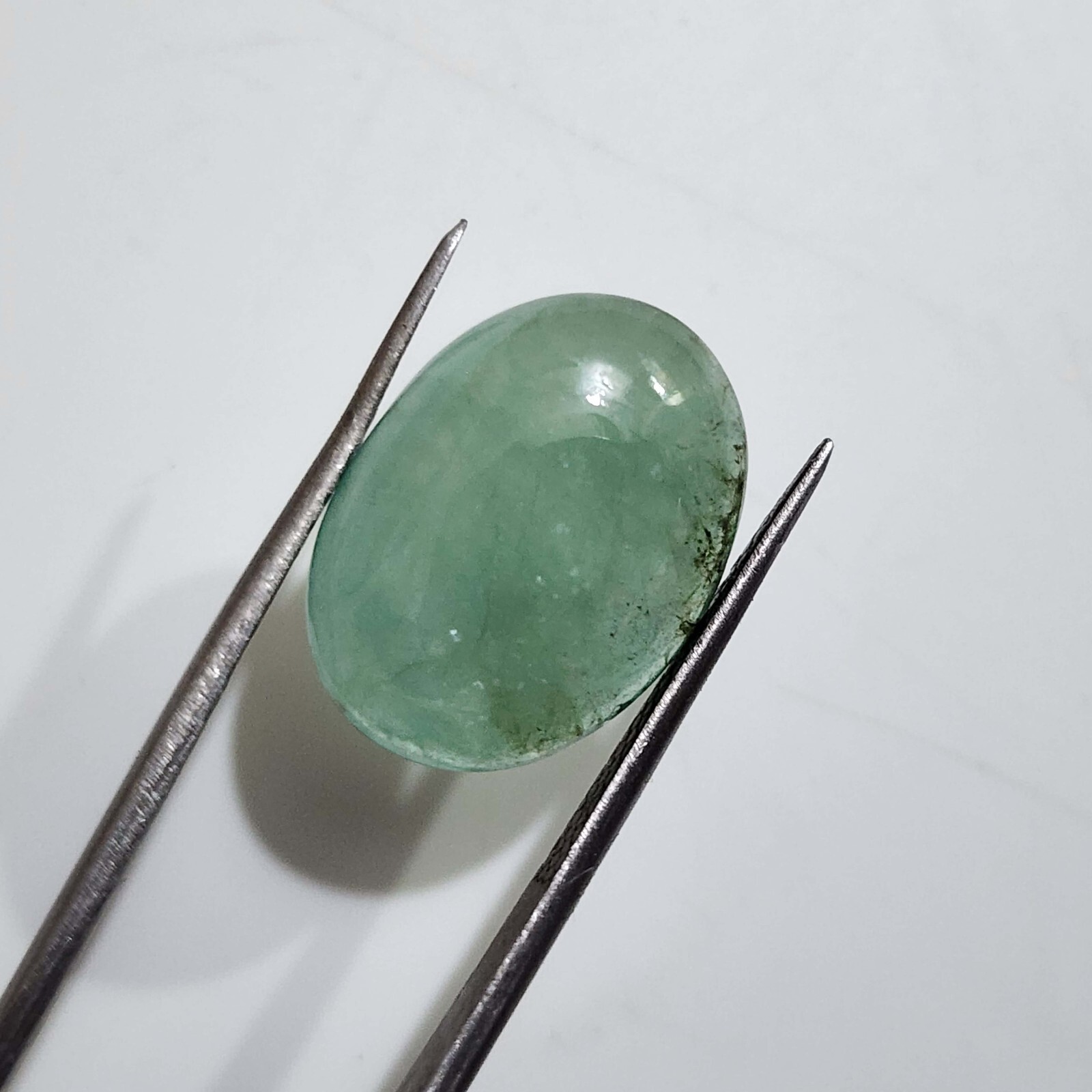 Glowing Rare Sakota Emerald Cabochon Oval Shape 5.80 Crt Emerald Loose Gemstone