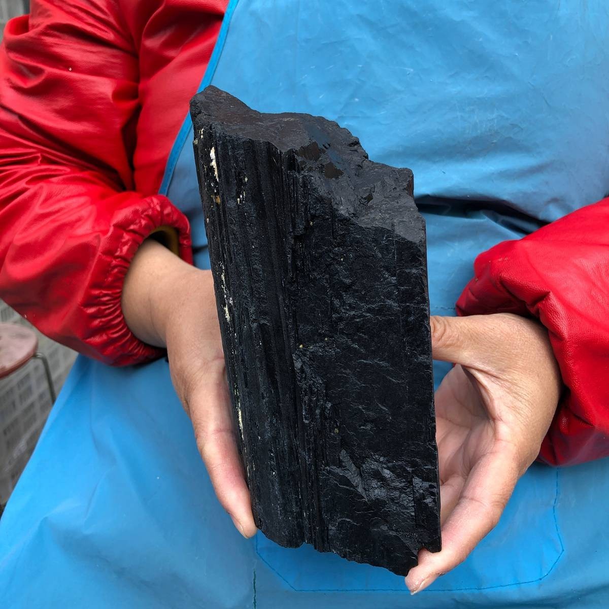 5.25LB Natural black Tourmaline quartz crystal Mineral Specimens Healing