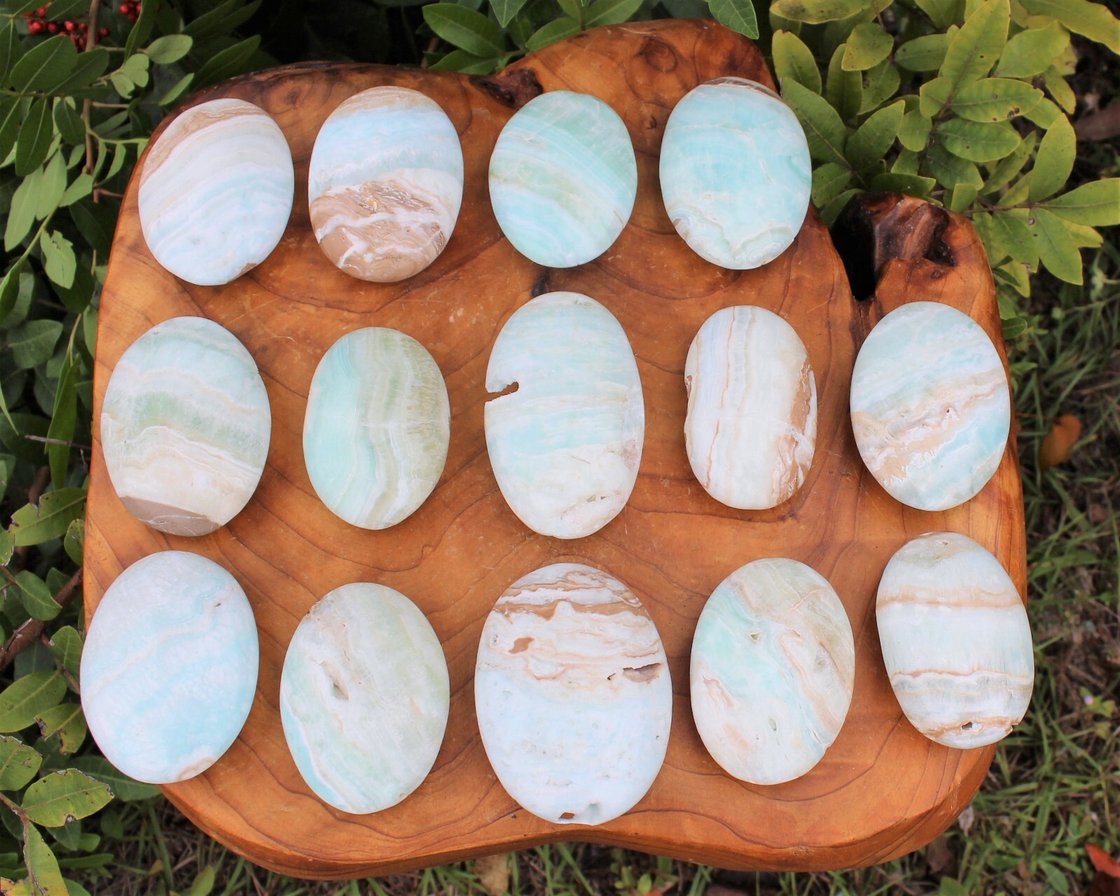LARGE Caribbean Calcite Palm Stones – Hand Polished Carribean Calcite Crystals