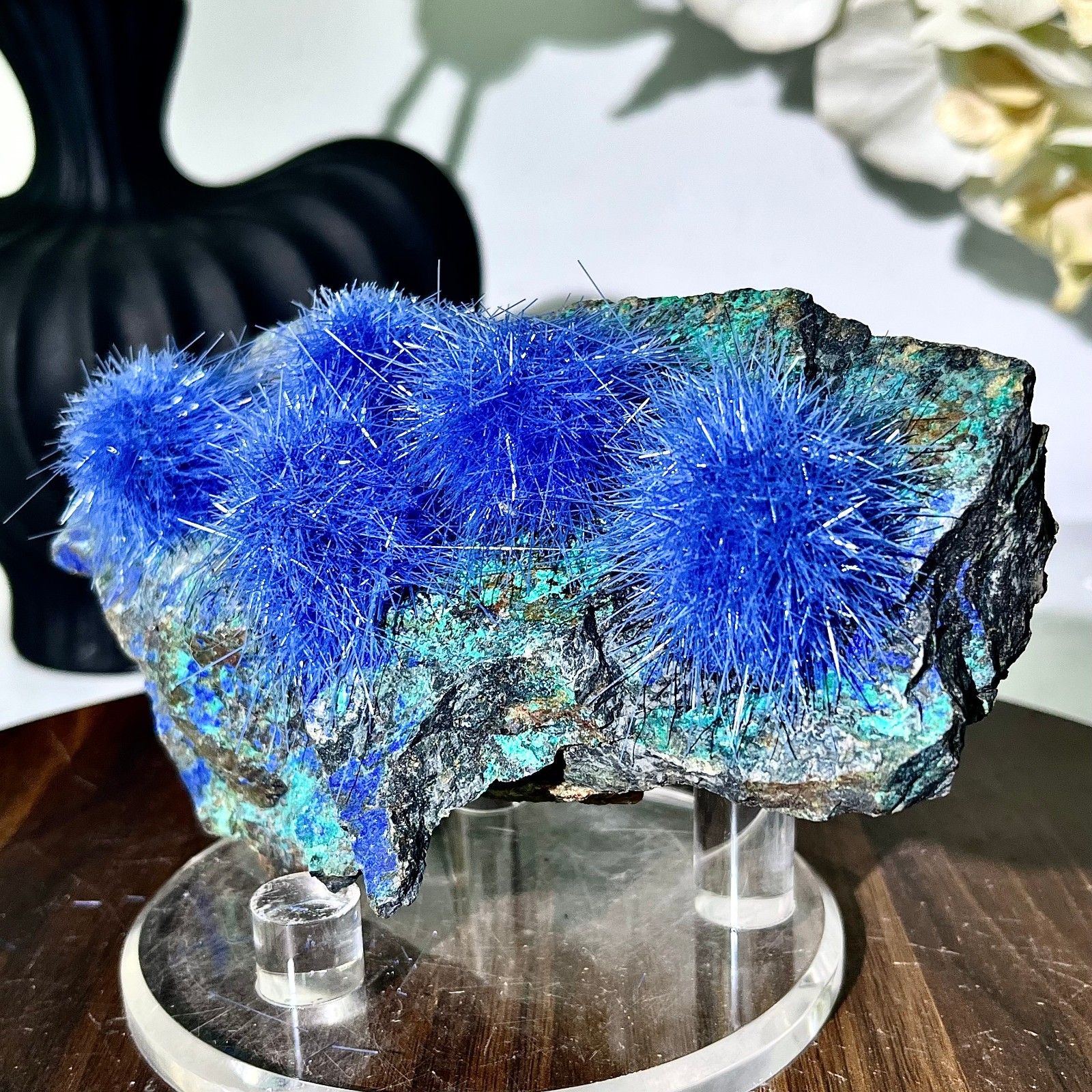 1.69LB Blue Natural Goethite Crystal Quartz Energy Ore Healing Mineral Specimen