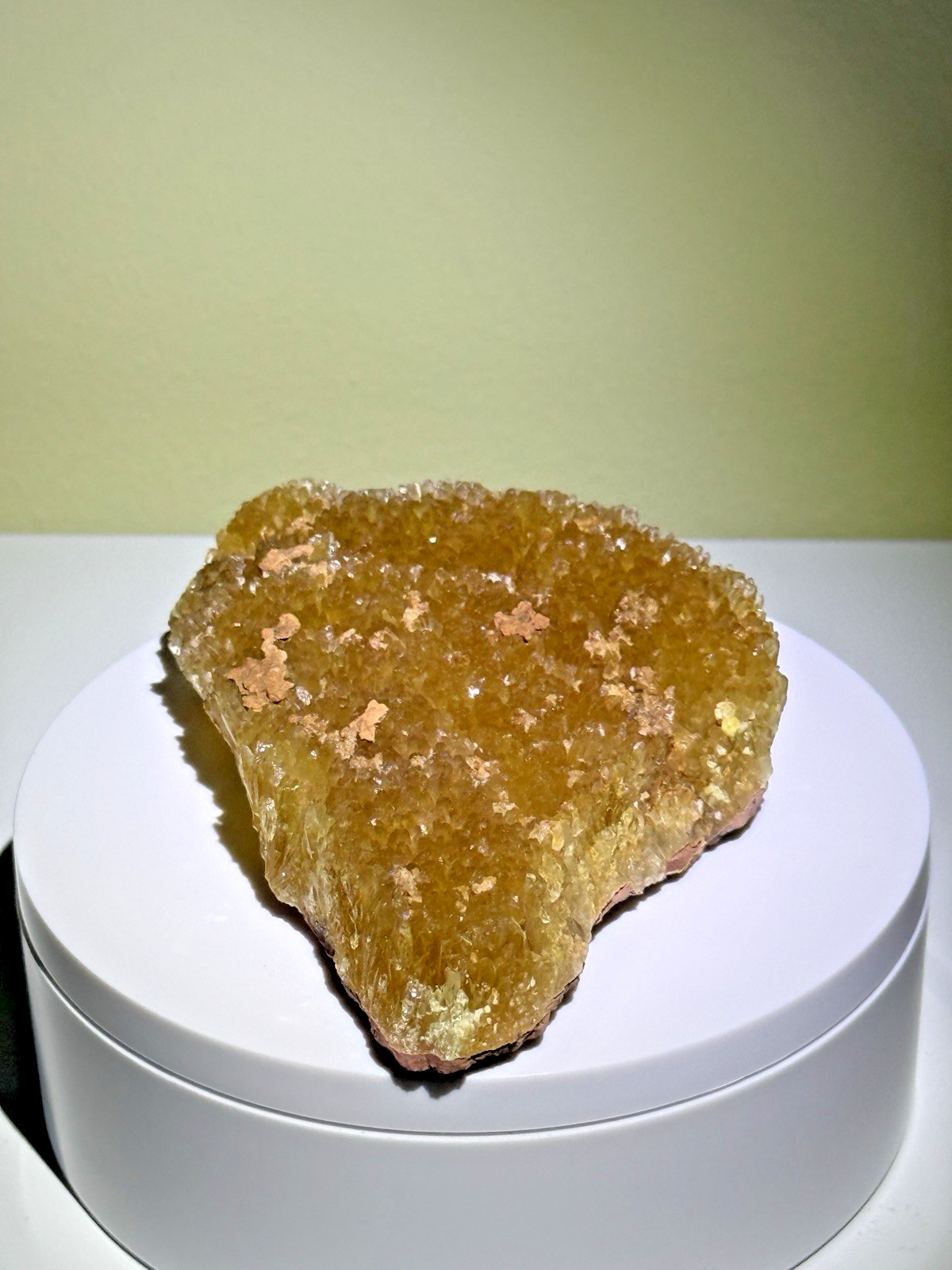 GOLDEN Fluorescent Orange Calcite Mineral Specimen – Morocco