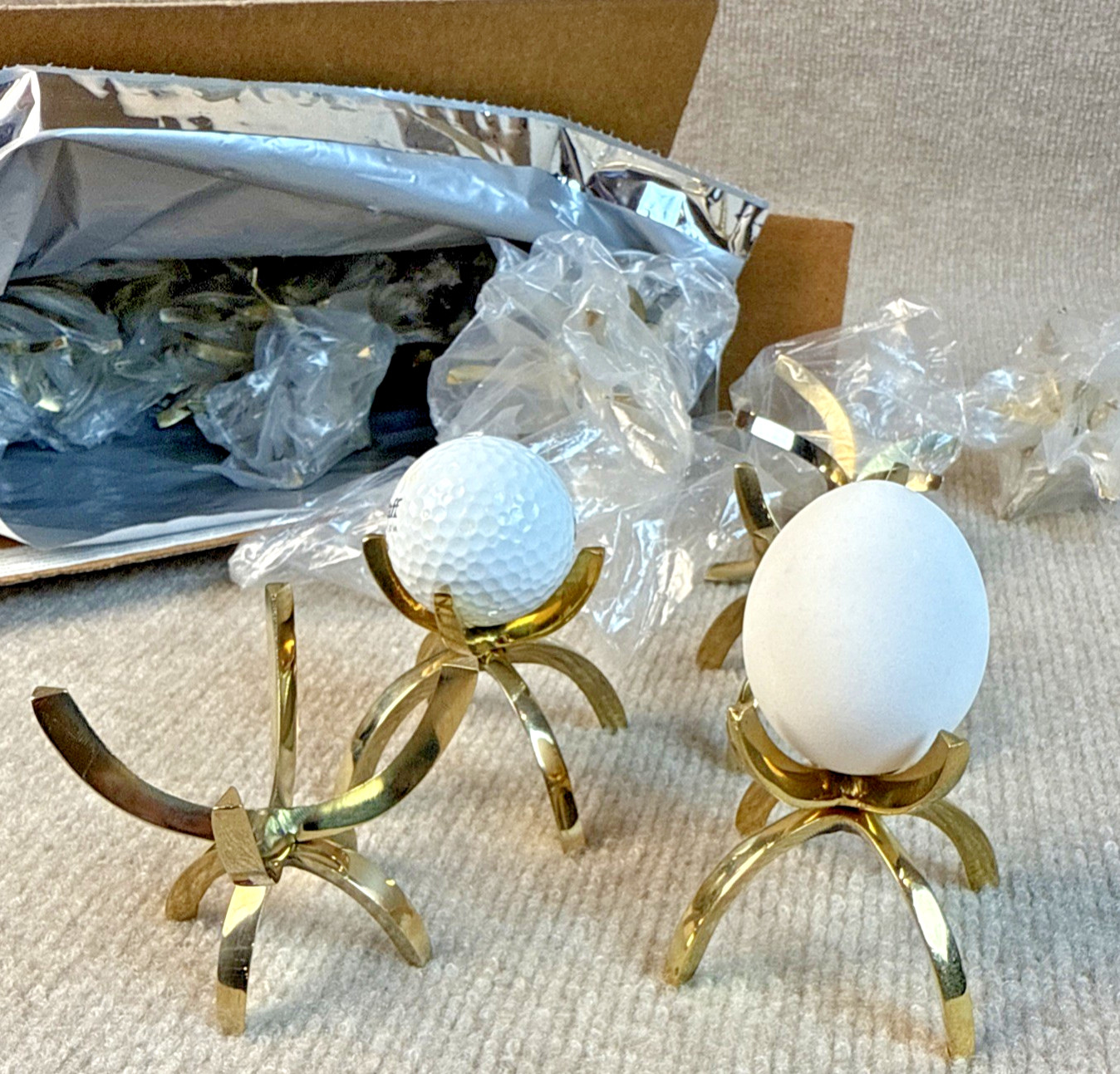 60 Brass/Gold 4-Leg Display Stand Holder Base Claw Crystal Ball Sphere Mineral