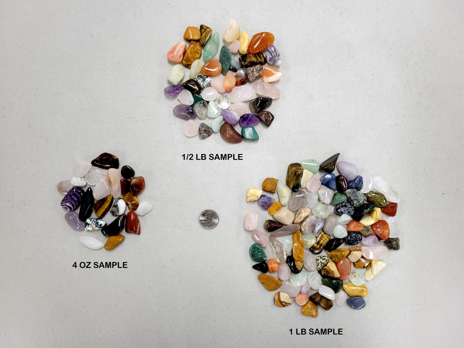 Tumbled Crystals South Africa Mix size Medium Bulk Crystal Tumbles Colorful Gems