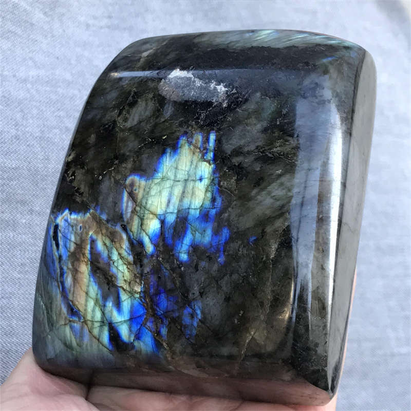 890g Natural Labradorite Quartz Crystal Spectrolite Mineral Reiki healing