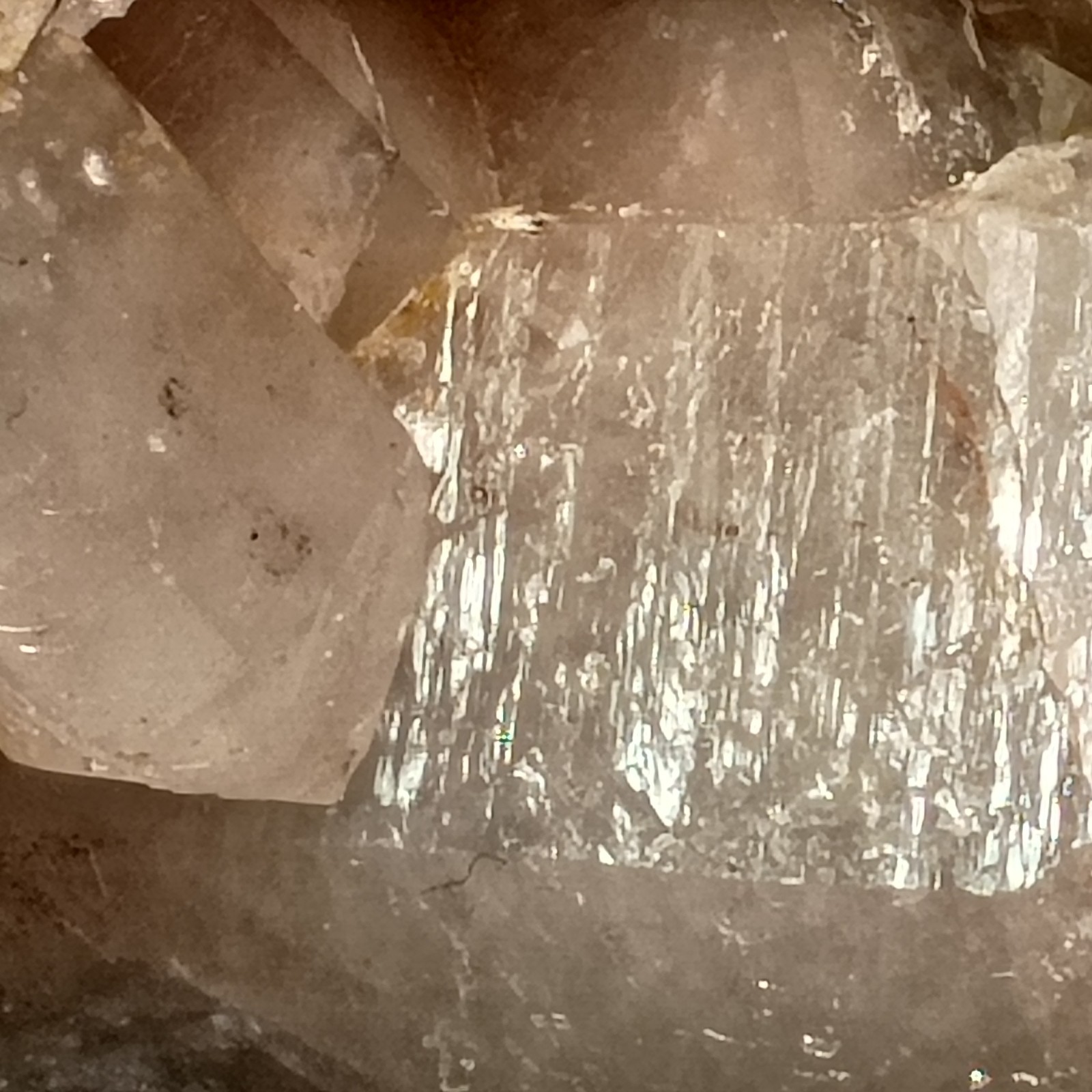104g Quartz & Massive Topaz Crystal Silver Mines MO Historic Byrd Collection