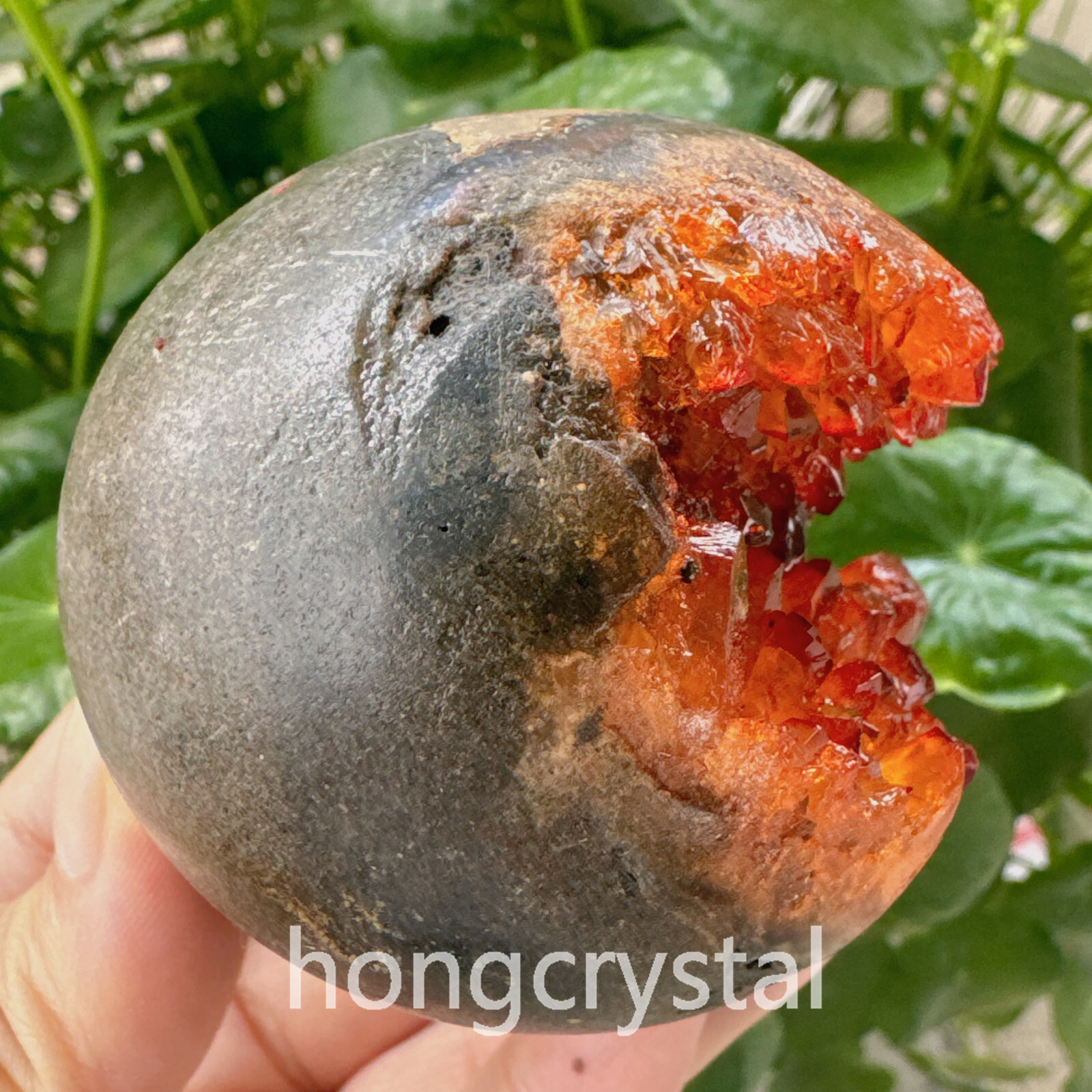 200g-300g Natural Citrine geode quartz cluster crystal specimen healing