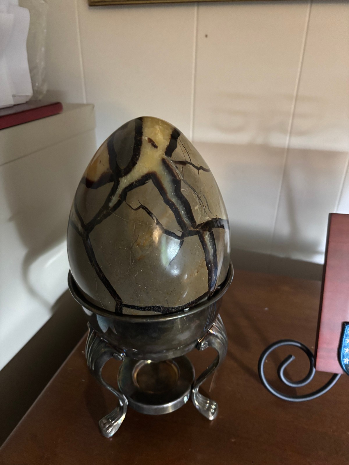 11.4LB Natural Septarian Dragon quartz Crystal egg Mineral Egg