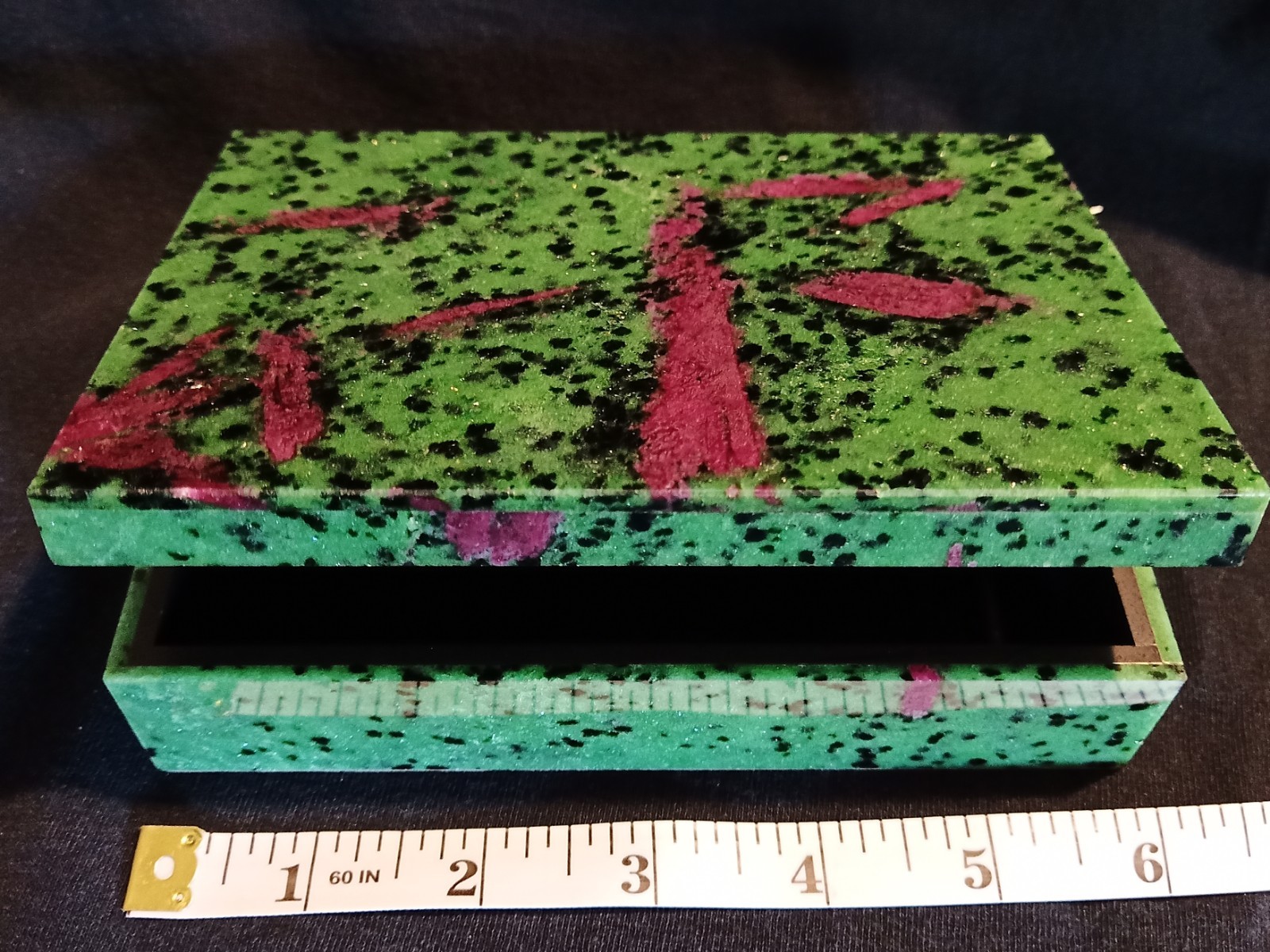 Ruby in Zoisite Box, Large 4″x6″ Mint Condition, Beautiful Color and Pattern