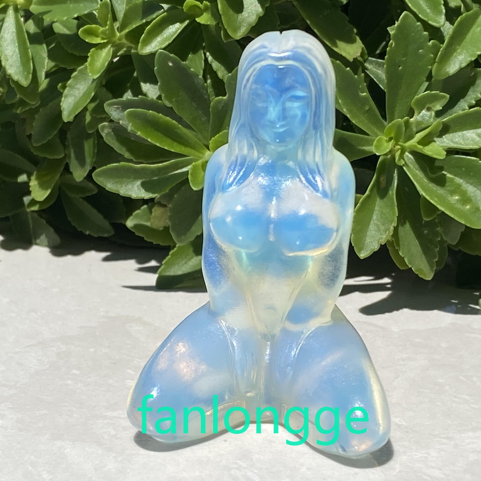 3″ Opalite Women Naked Quartz Crystal Skull Carved Goddess Reiki 1pc