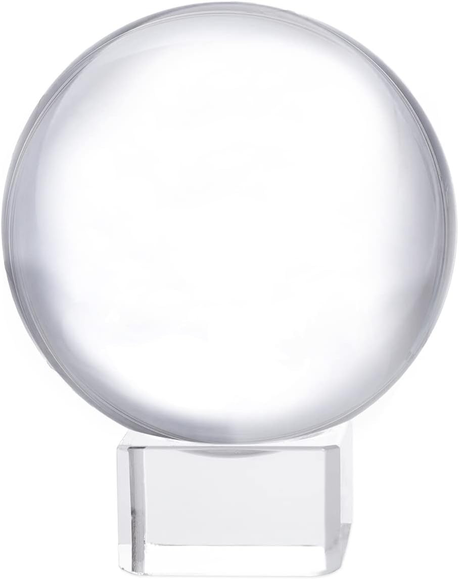 Versatile 60mm Crystal Glass Sphere with Stand for Photography & Home Decor