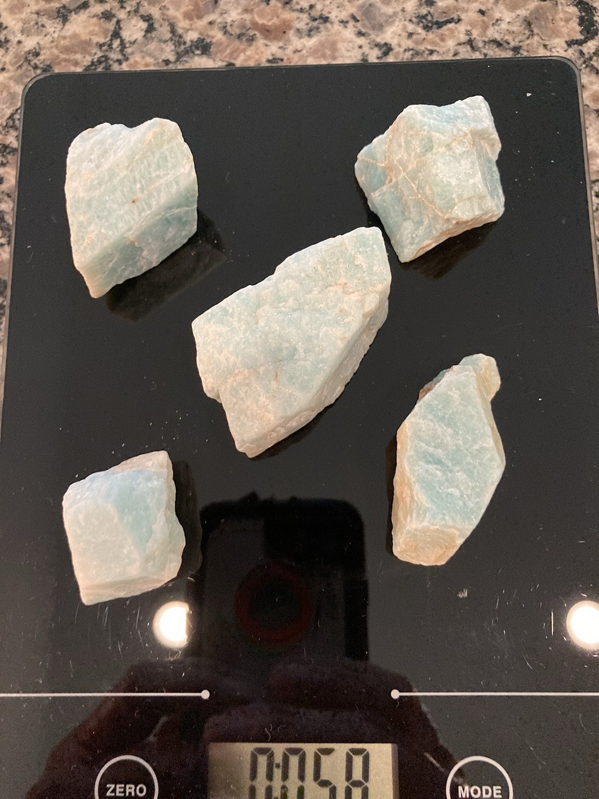 5 Pieces of Beautiful Amazonite 5.9oz – 167g PIKES PEAK Colorado