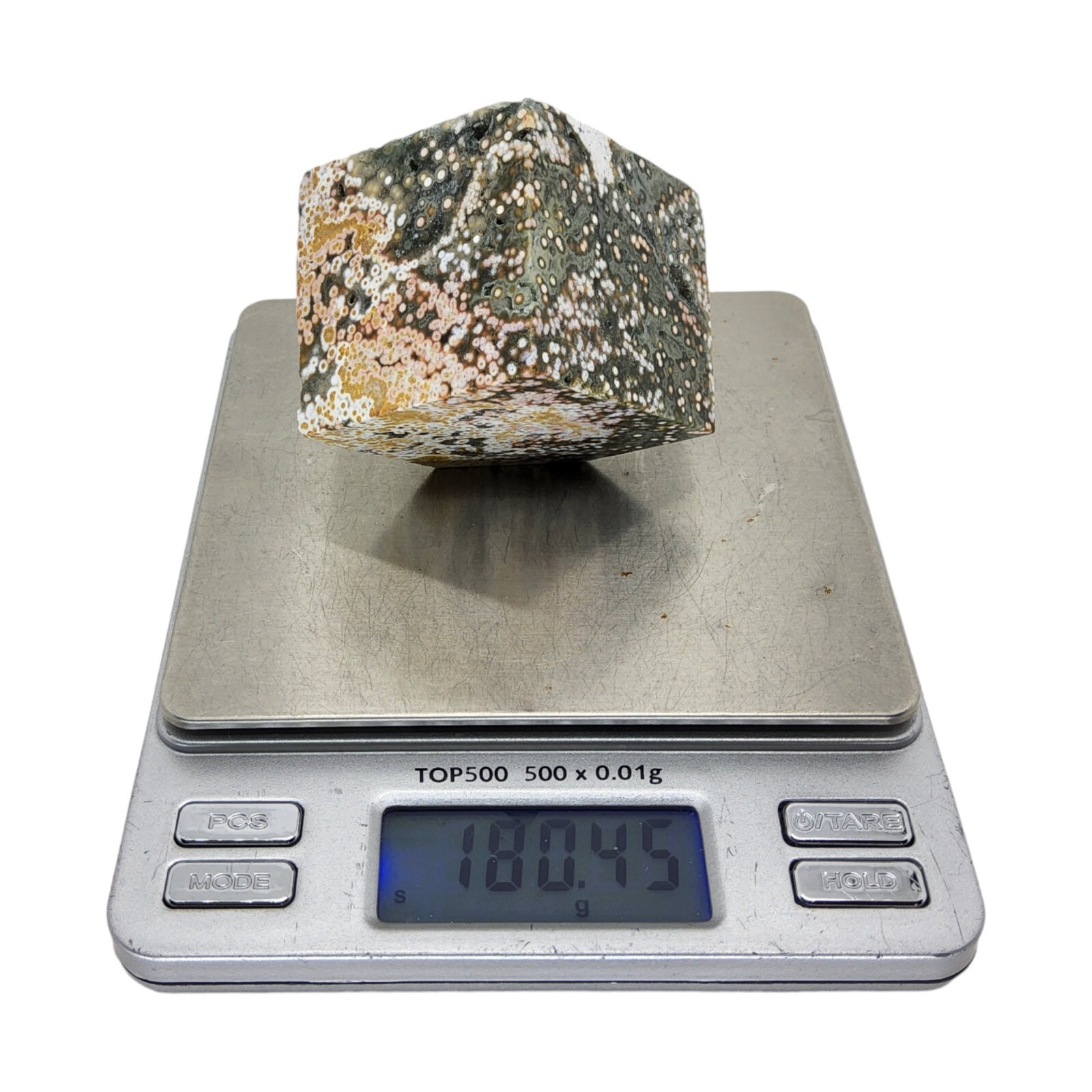 Ocean Jasper, 1 5/8 inch, cube, high quality, orbicular, specimen, #R-6272