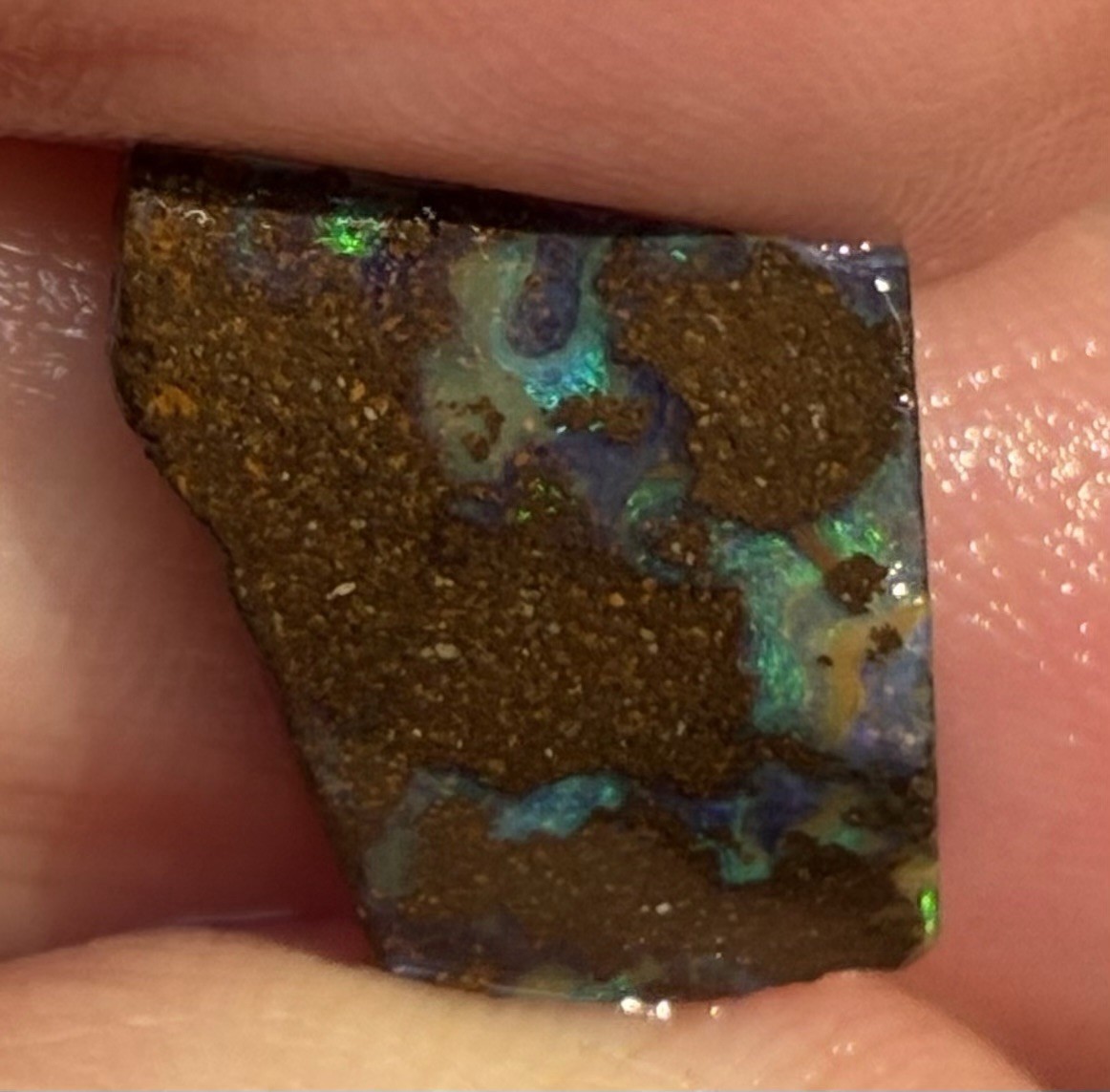 6ct Australian Small Pretty Boulder Opal Rough Loose Multicolor Specimen A21