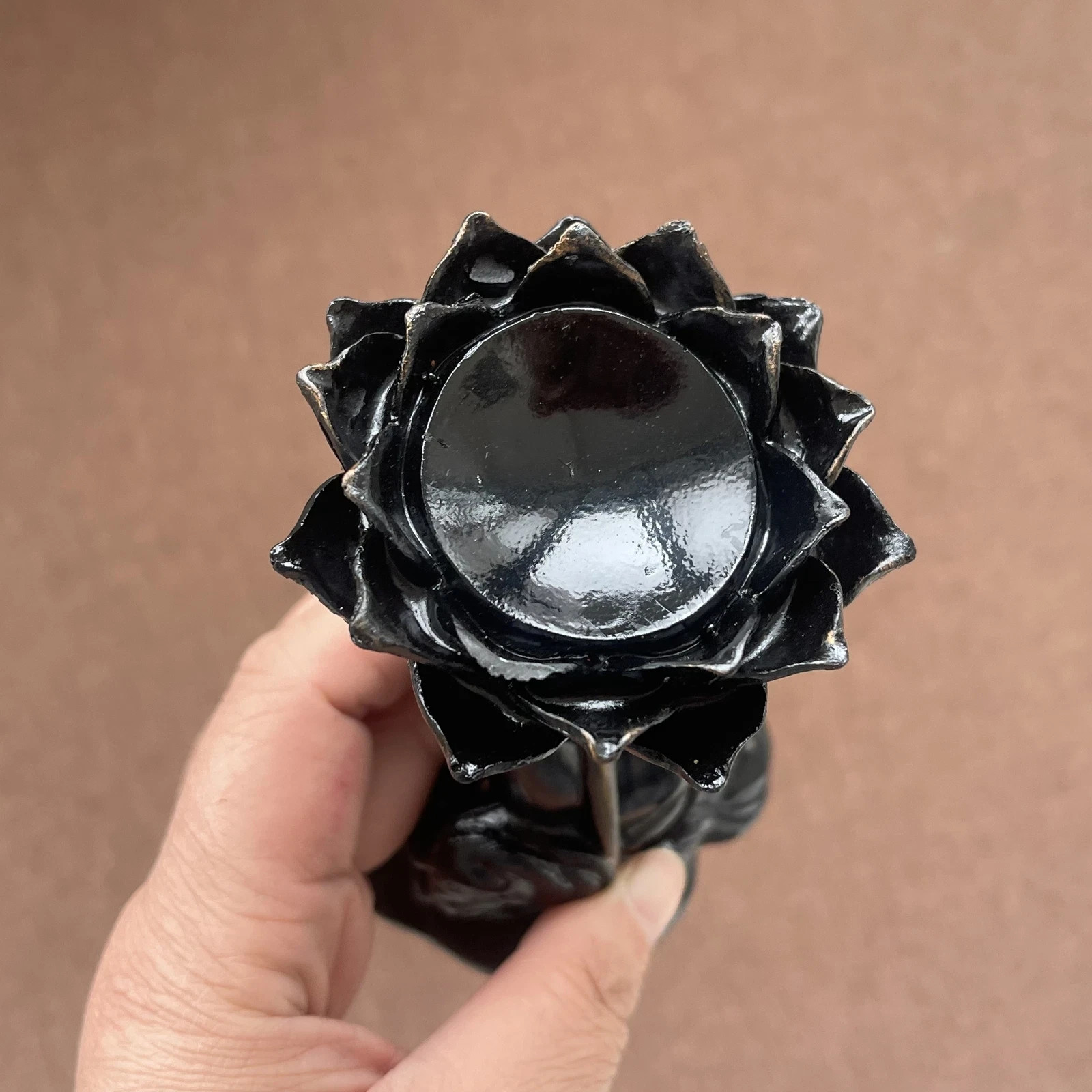 Lotus hand Holder Stand Base Crystal Ball Hand Made Display 1pcs
