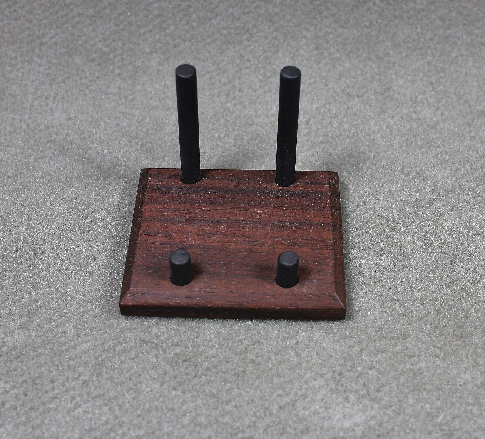 (2) MINERAL DISPLAY STANDS. AMERICAN BLACK WALNUT. MUSEUM QUALITY DISPLAY !