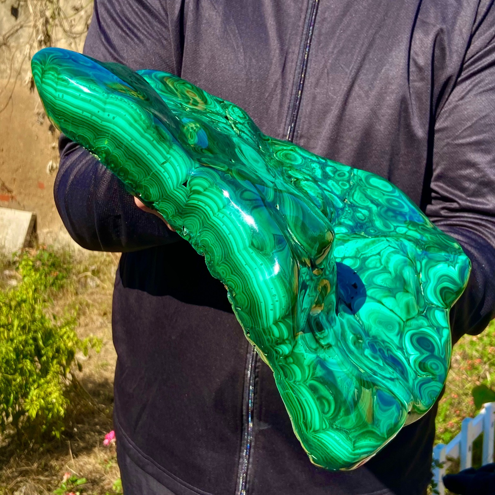 17.63LB Natural Polished Malachite Mineral freeform specimen Reiki Stone Healing