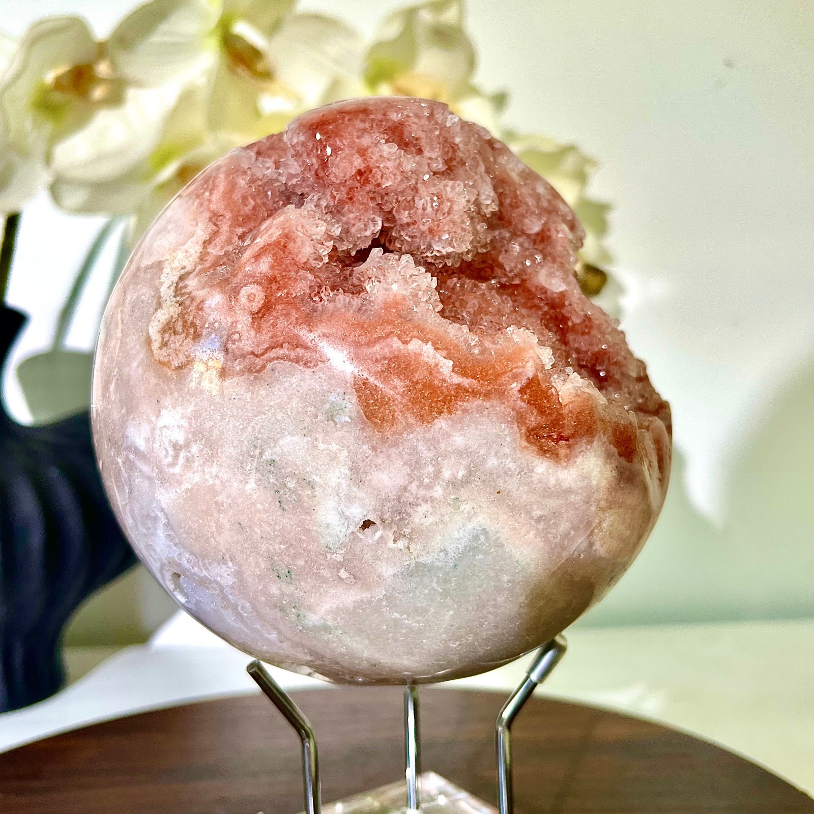 6.56LB Natural Purple Pink Crystal Advanced Cave Spherical Spiritual Decoration