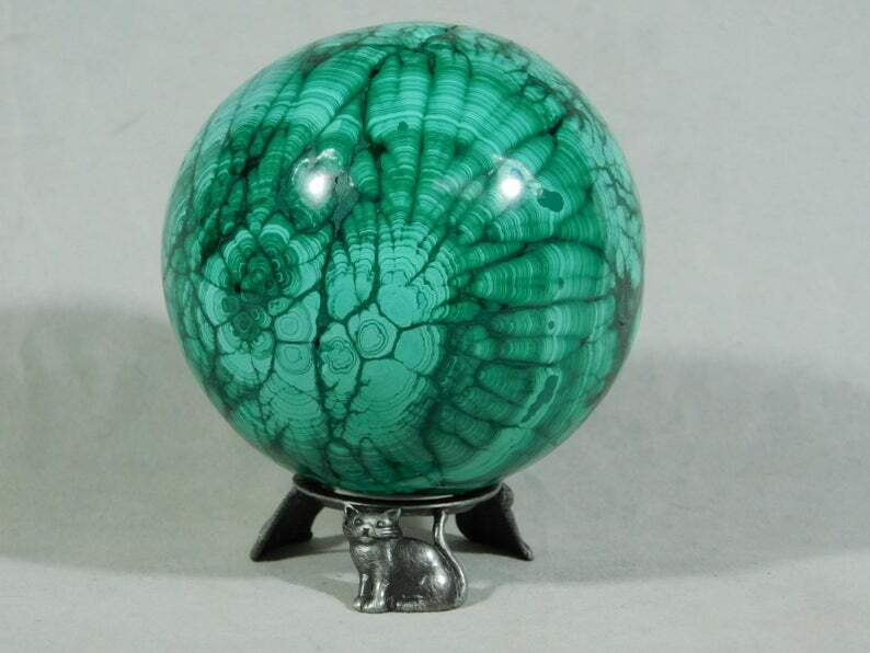 Sphere Display Stand Small Size CAT Design Silver Color